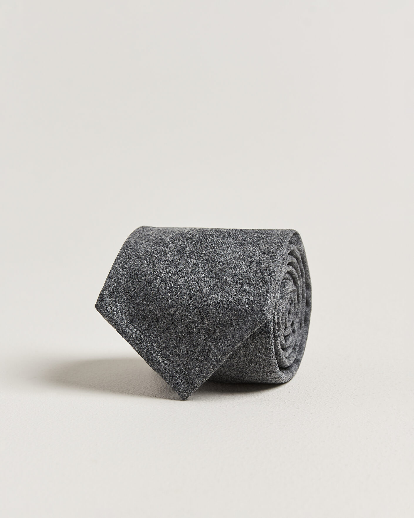 Homme | Cravates | Stenströms | Wool Tie 7,5cm Grey