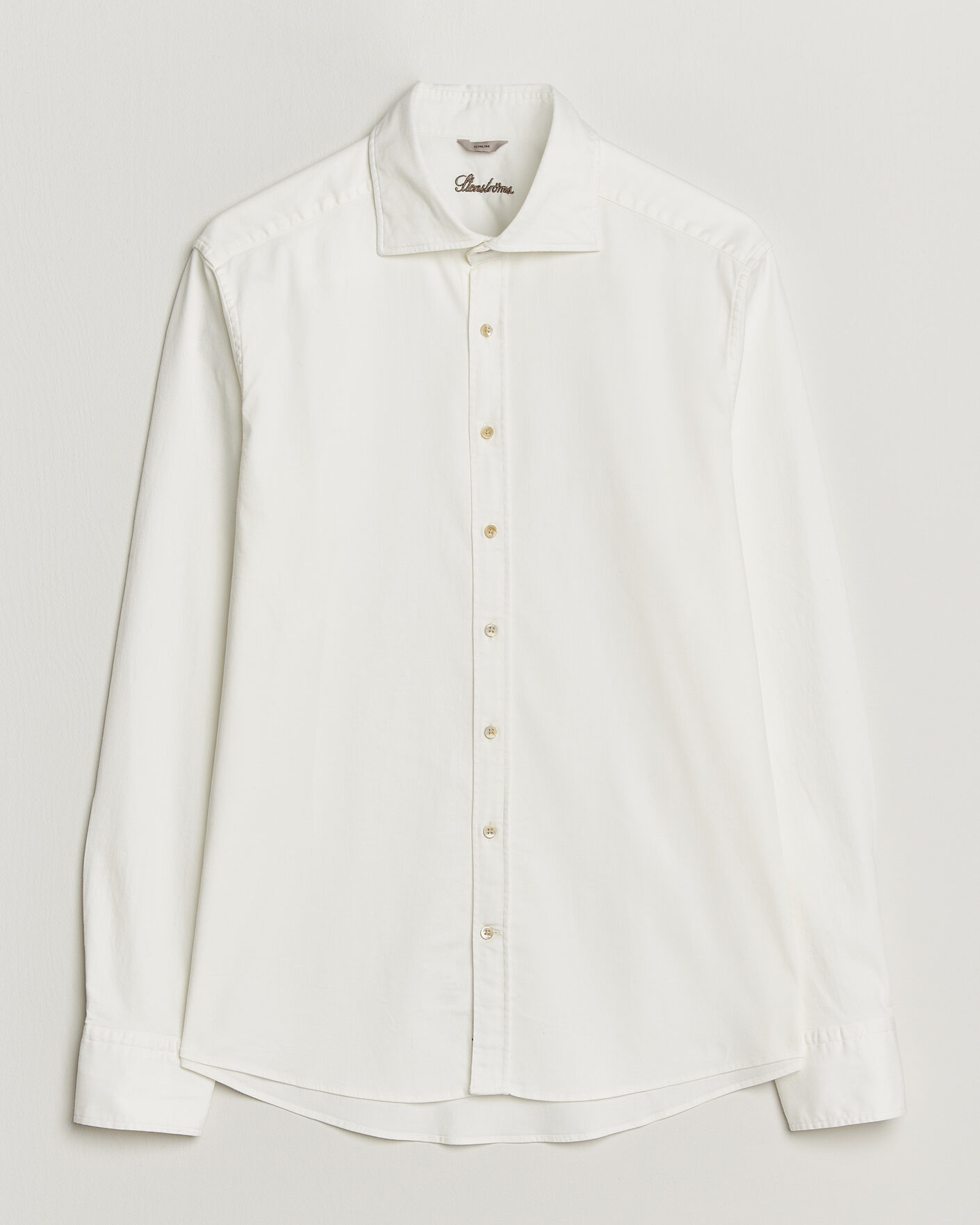 Homme | Chemises | Stenströms | Slimline Garment Washed Shirt Off White Denim