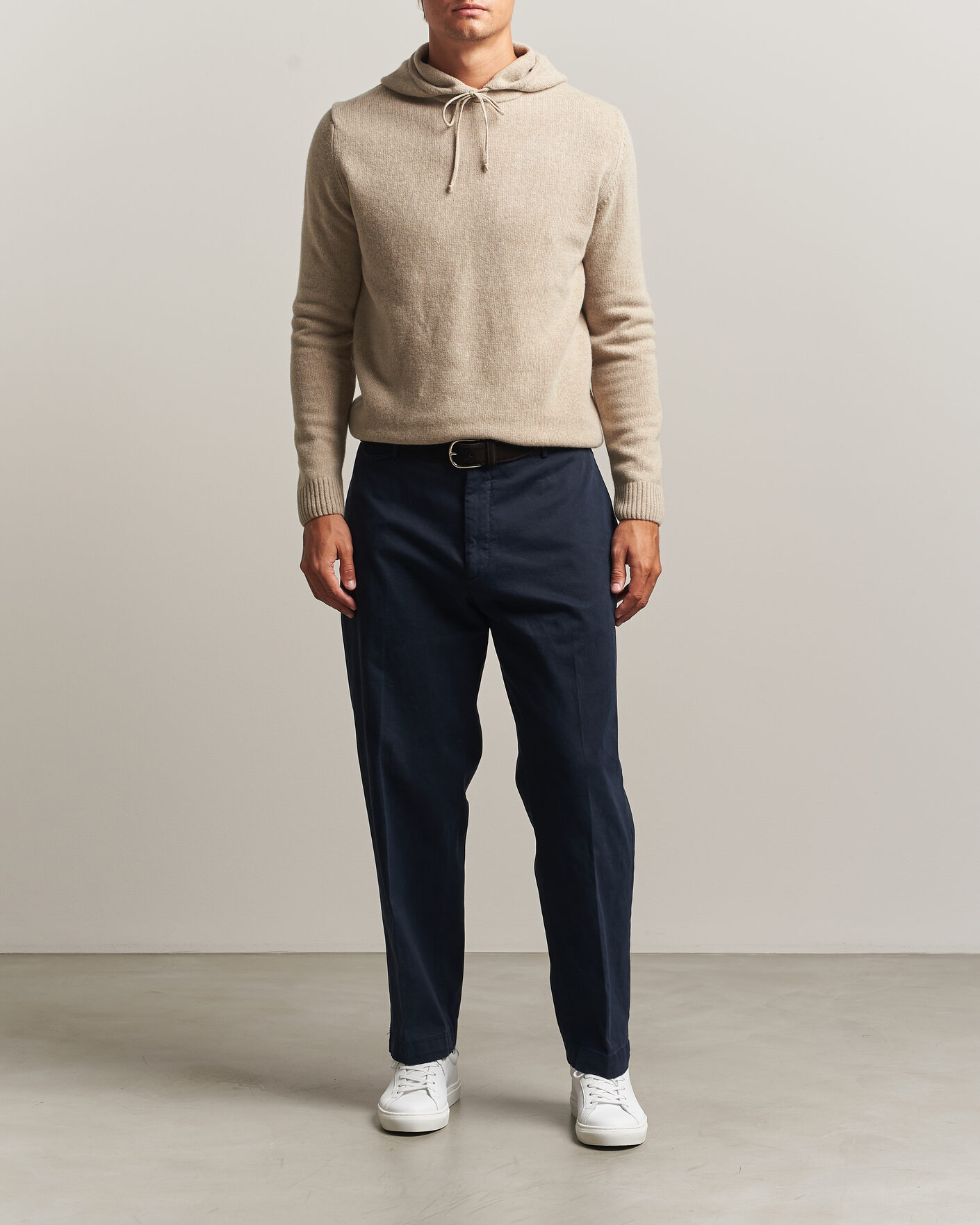 Homme | Pulls Et Tricots | Stenströms | Brushed Merino Hood Beige