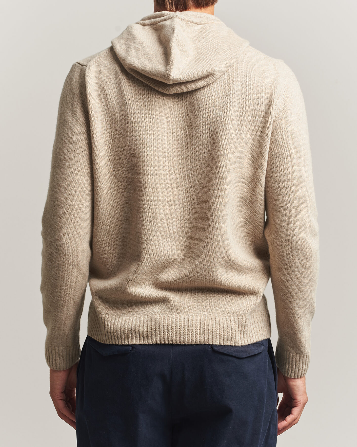 Homme | Pulls Et Tricots | Stenströms | Brushed Merino Hood Beige