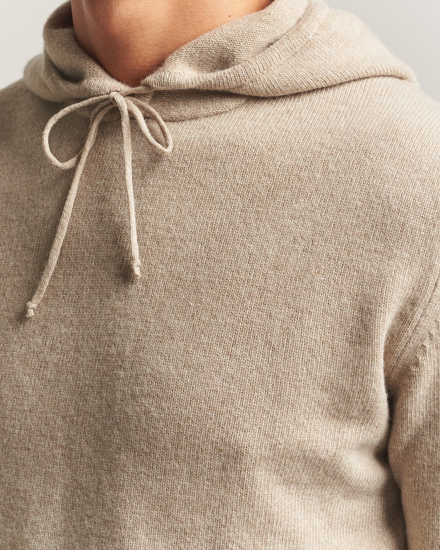 Homme | Pulls Et Tricots | Stenströms | Brushed Merino Hood Beige