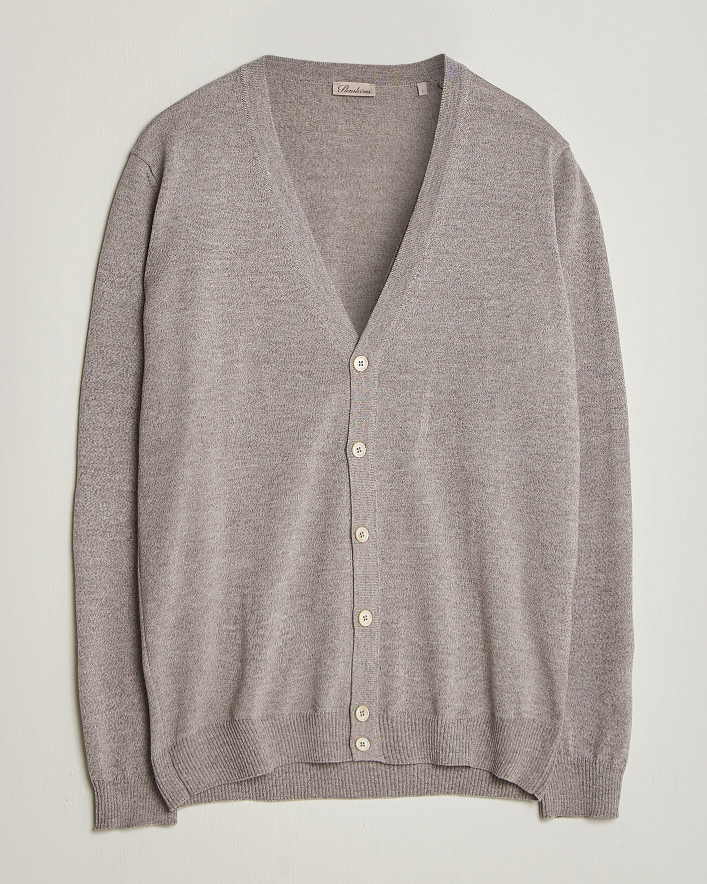 Homme | Pulls Et Tricots | Stenströms | Merino Cardigan Beige Mouline