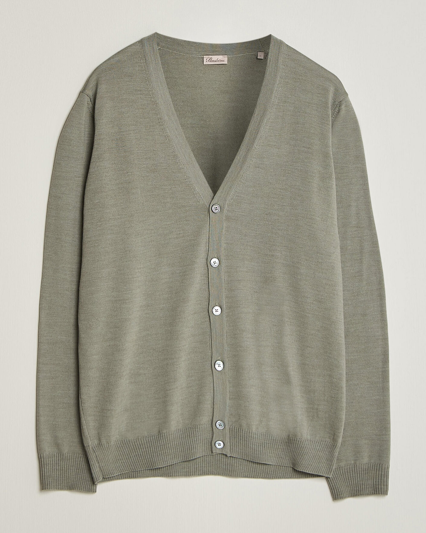 Homme | Pulls Et Tricots | Stenströms | Merino Cardigan Green/Grey