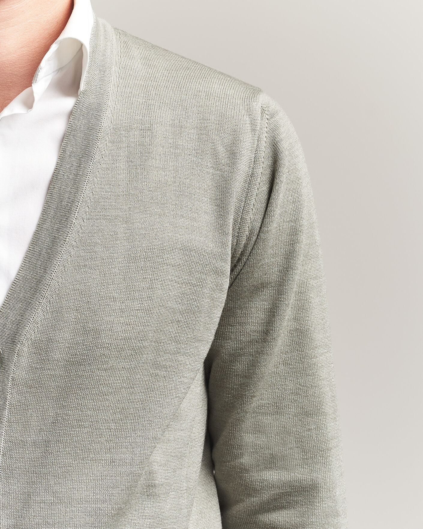 Homme | Pulls Et Tricots | Stenströms | Merino Cardigan Green/Grey