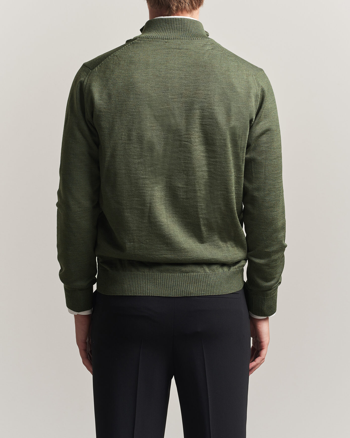Homme | Pulls Et Tricots | Stenströms | Merino Full Zip Green