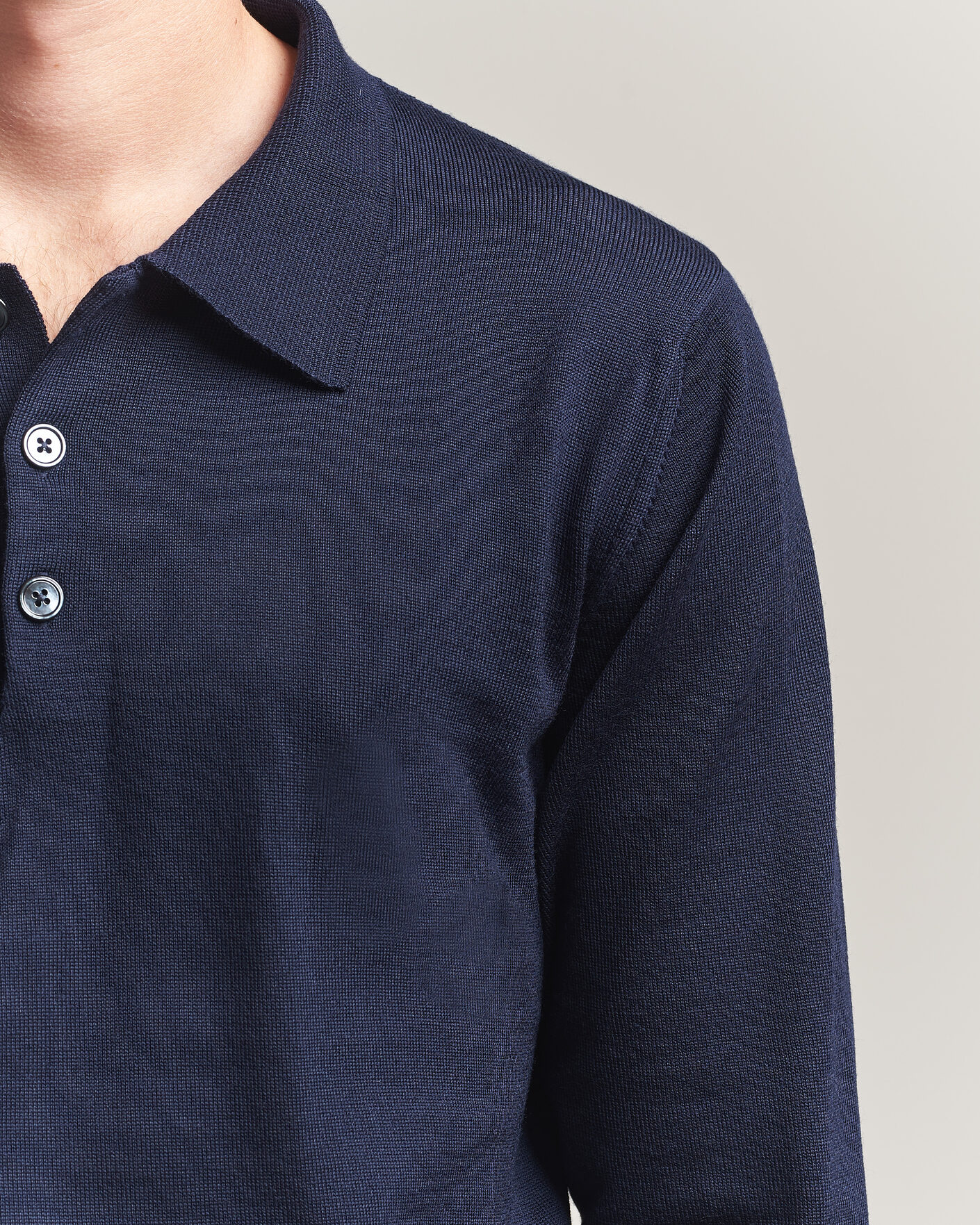 Homme | Pulls Et Tricots | Stenströms | Merino Polo Navy