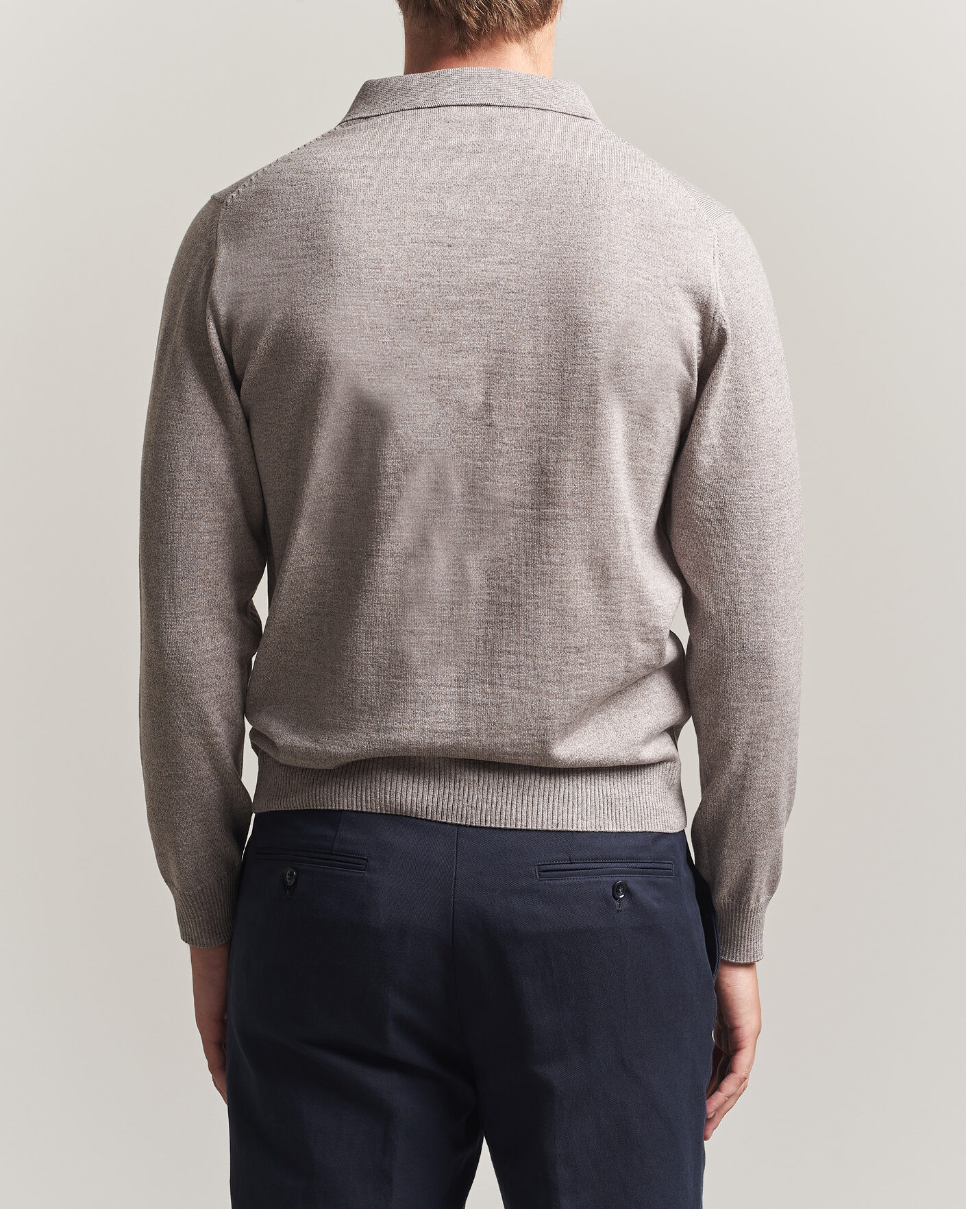 Homme | Pulls Et Tricots | Stenströms | Merino Polo Beige
