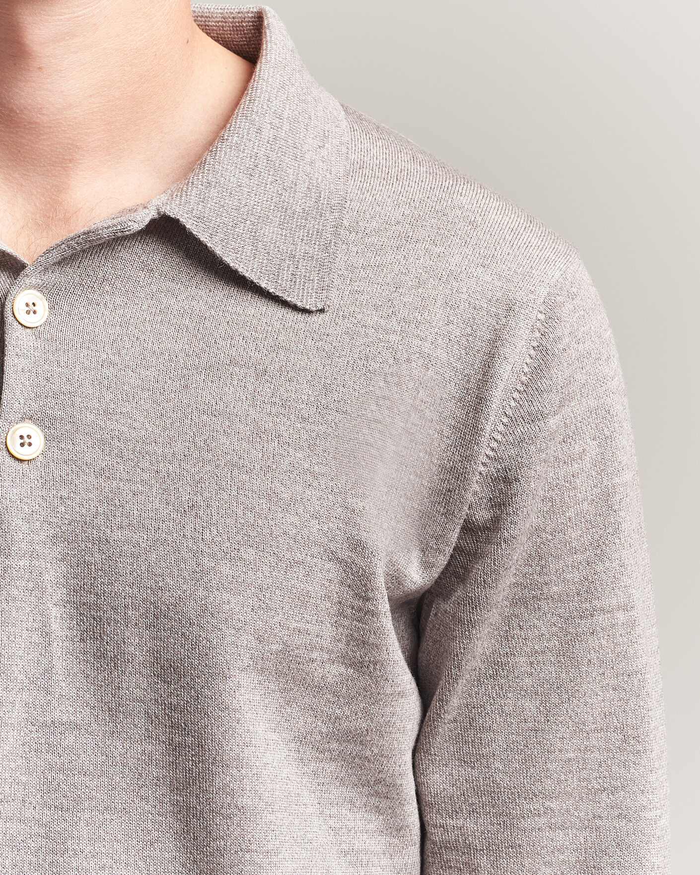Homme | Pulls Et Tricots | Stenströms | Merino Polo Beige