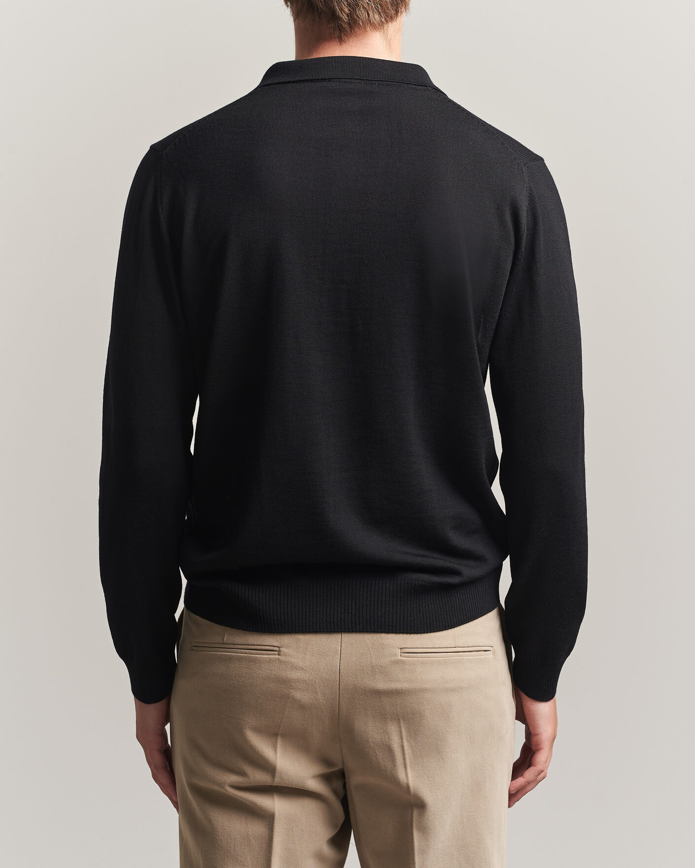 Homme | Pulls Et Tricots | Stenströms | Merino Polo Black
