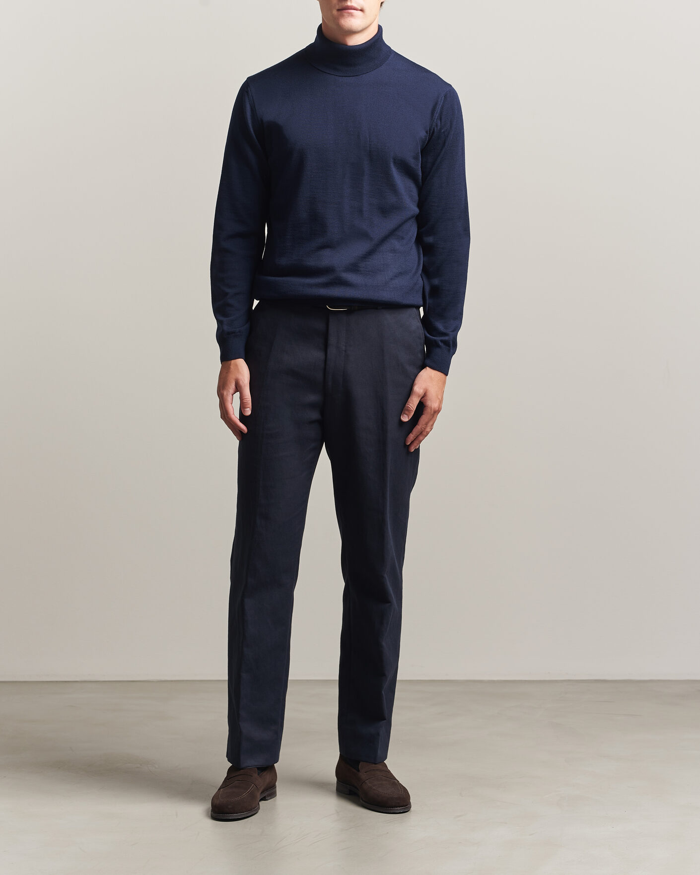 Homme | Pulls Et Tricots | Stenströms | Merino Rollneck Navy