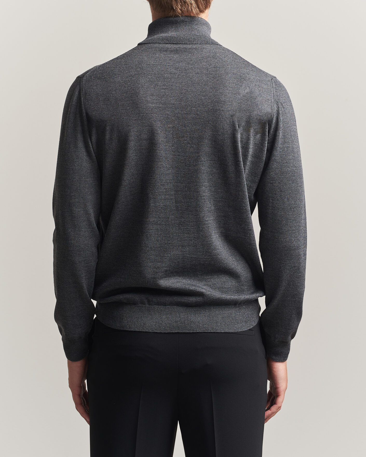 Homme | Pulls Et Tricots | Stenströms | Merino Rollneck Dark Grey