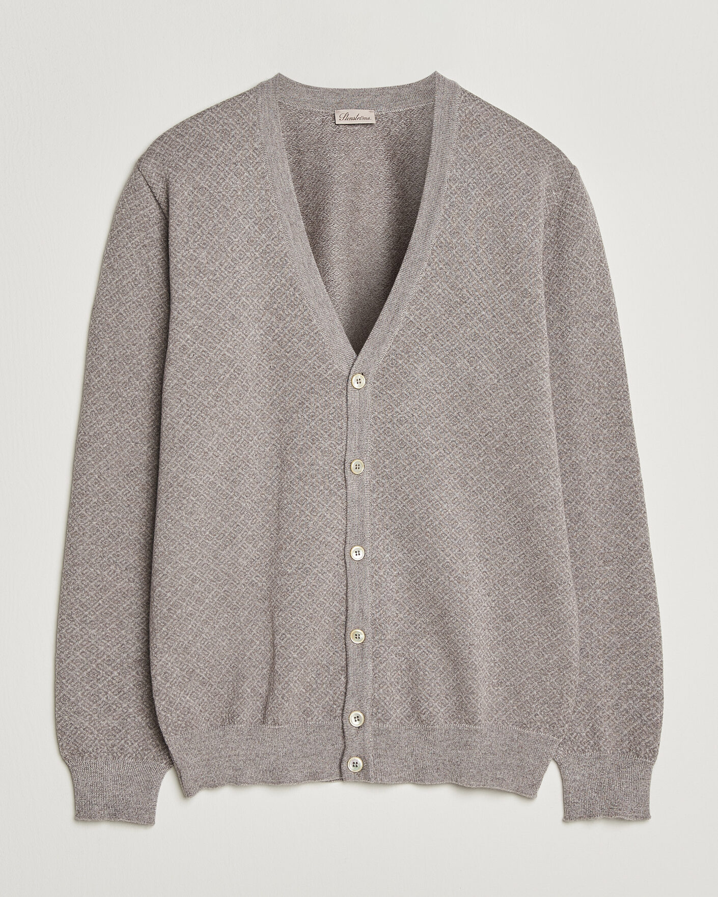 Homme | Pulls Et Tricots | Stenströms | Merino Jaquard Cardigan Beige