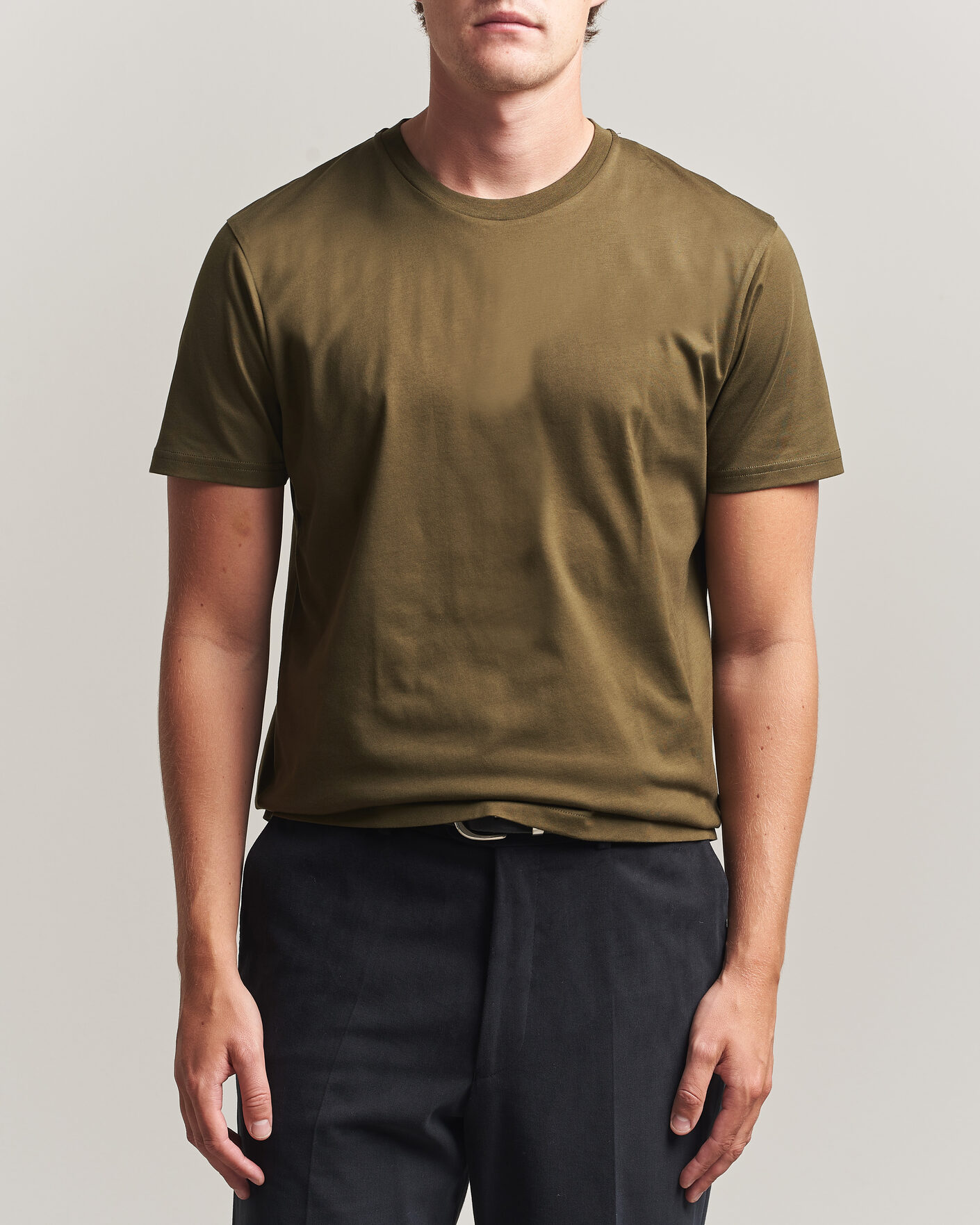Homme | T-shirts | Sunspel | Riviera Midweight T-Shirt Loden Green