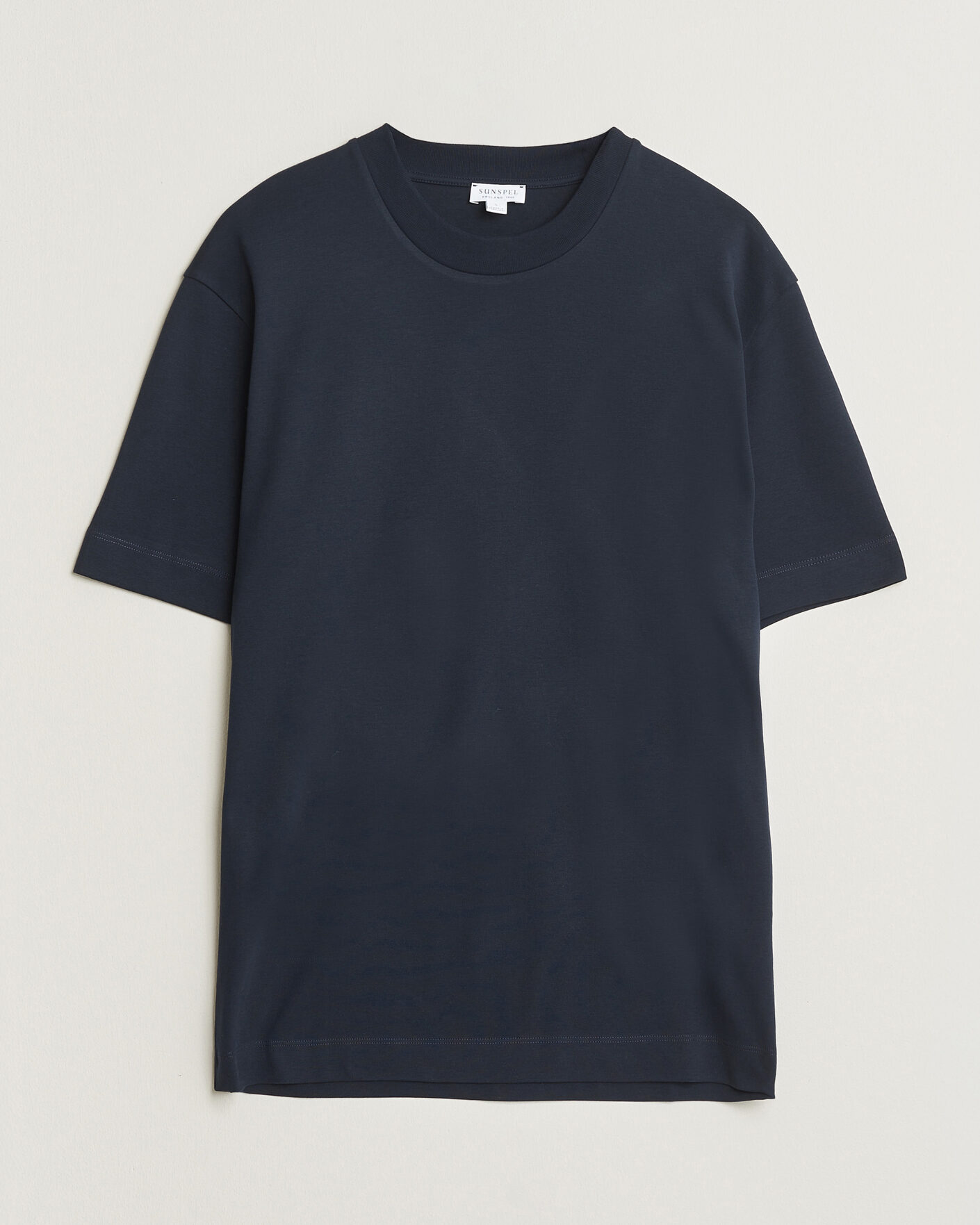 Homme | T-shirts | Sunspel | Heavy Weight Supima Cotton T-Shirt Midnight Navy
