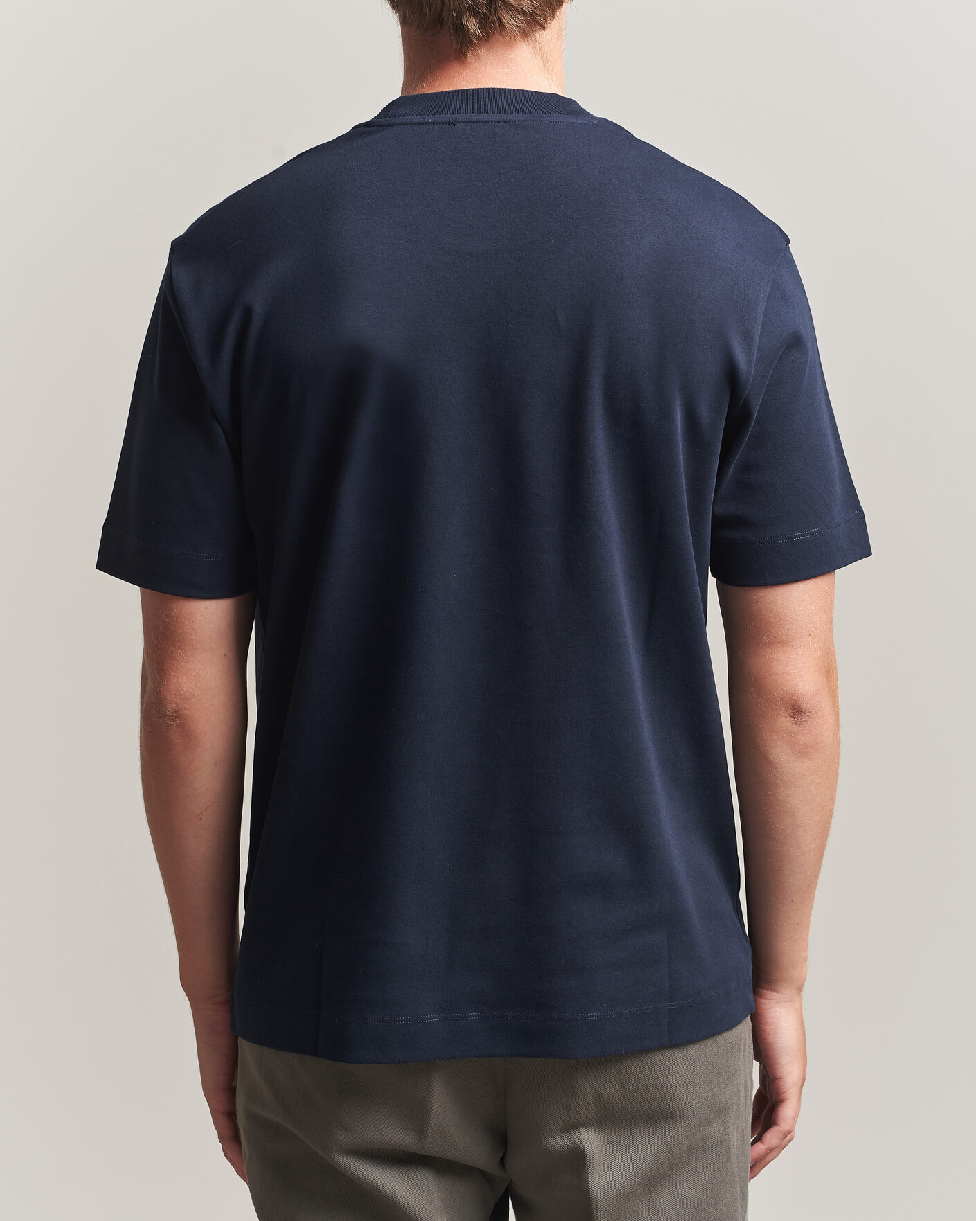 Homme | T-shirts | Sunspel | Heavy Weight Supima Cotton T-Shirt Midnight Navy