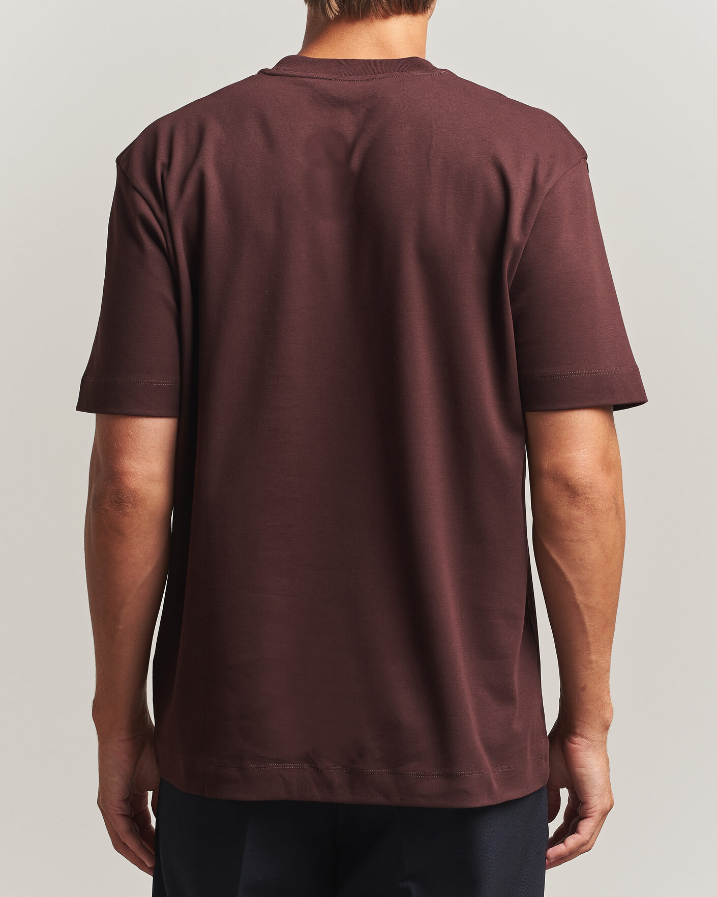 Homme | T-shirts | Sunspel | Heavy Weight Supima Cotton T-Shirt Dark Brown