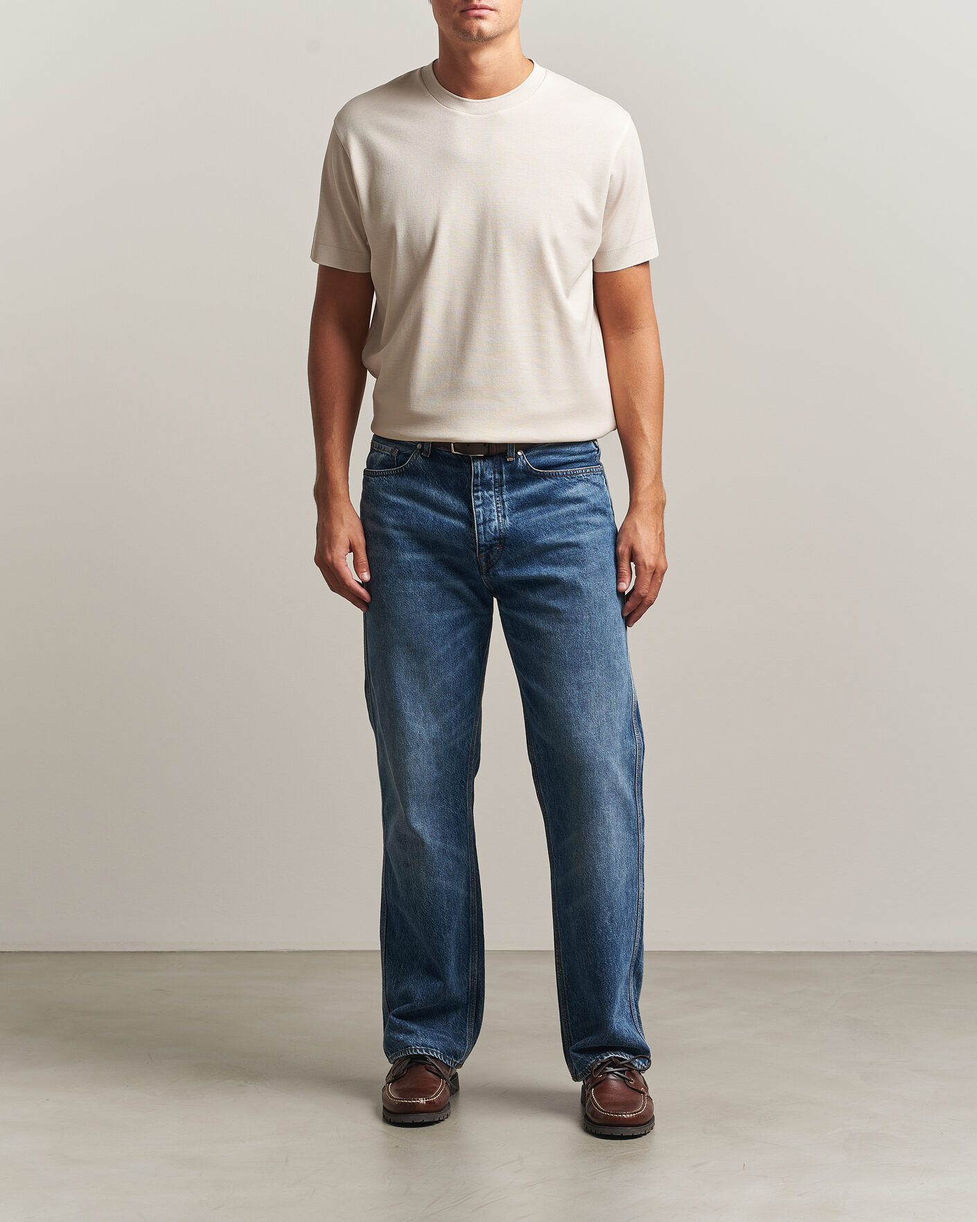 Homme | T-shirts | Sunspel | Cotton Piquet T-Shirt Swansdown