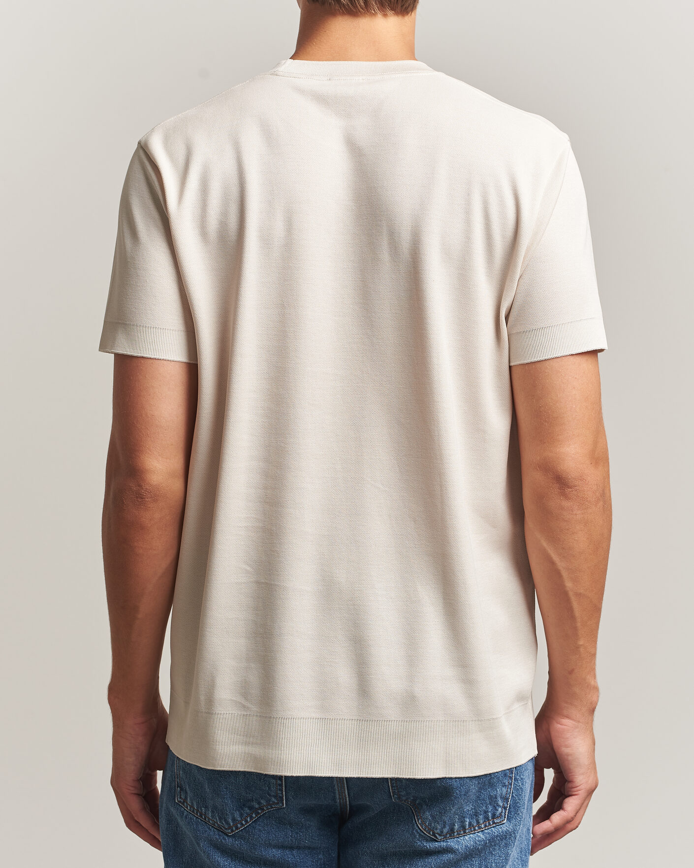 Homme | T-shirts | Sunspel | Cotton Piquet T-Shirt Swansdown