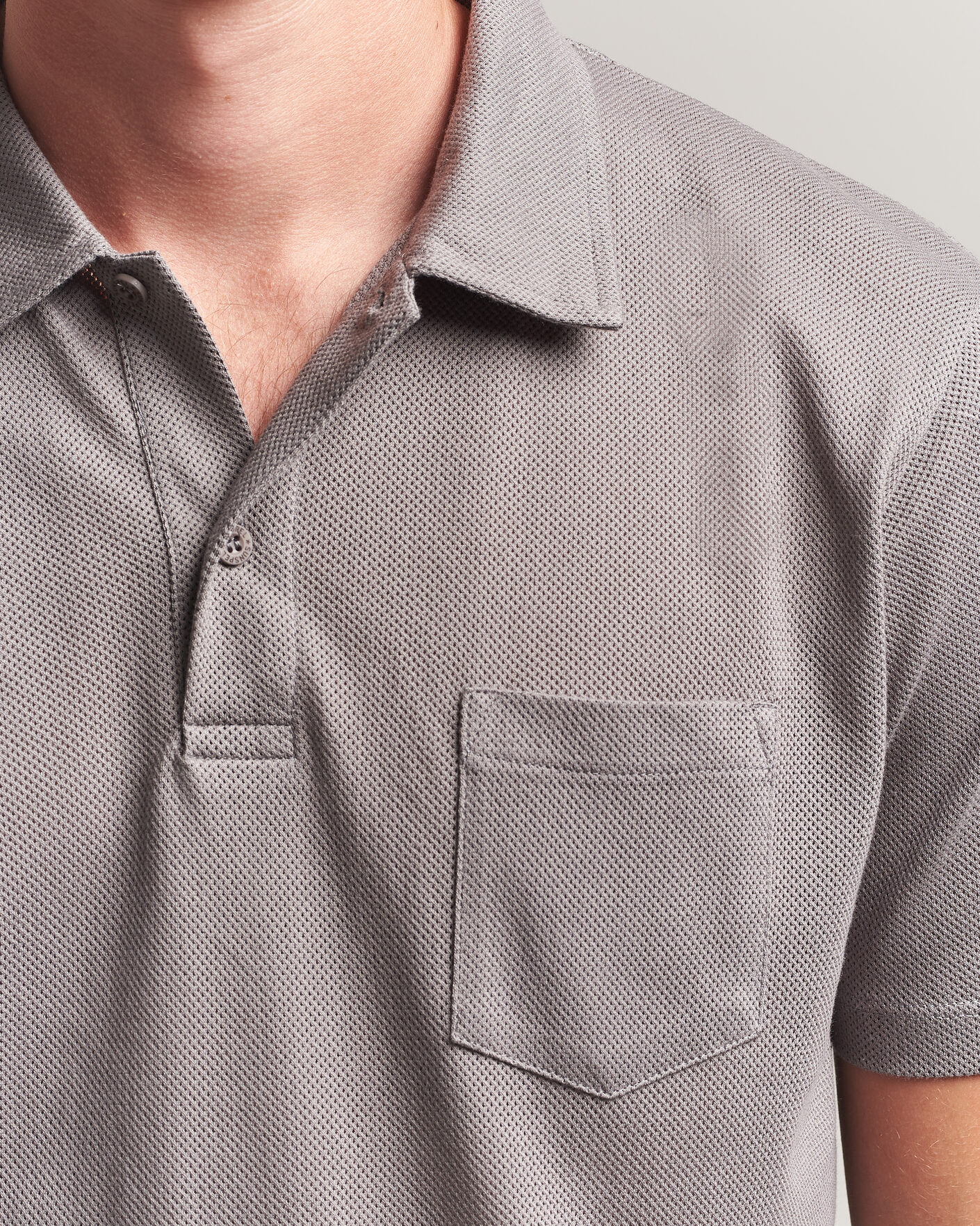 Homme | Polos | Sunspel | Riviera Polo Shirt Smoke Grey
