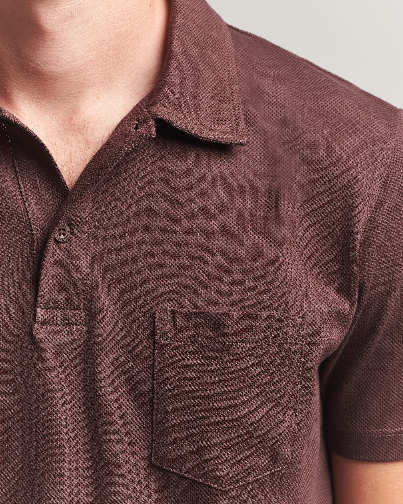 Homme | Polos | Sunspel | Riviera Polo Shirt Dark Brown