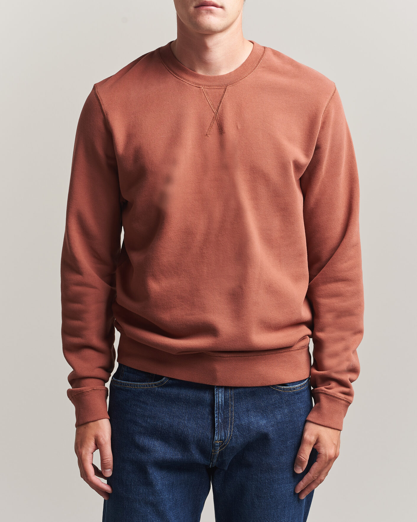 Homme | Pulls Et Tricots | Sunspel | Loopback Sweatshirt Dark Tabacco