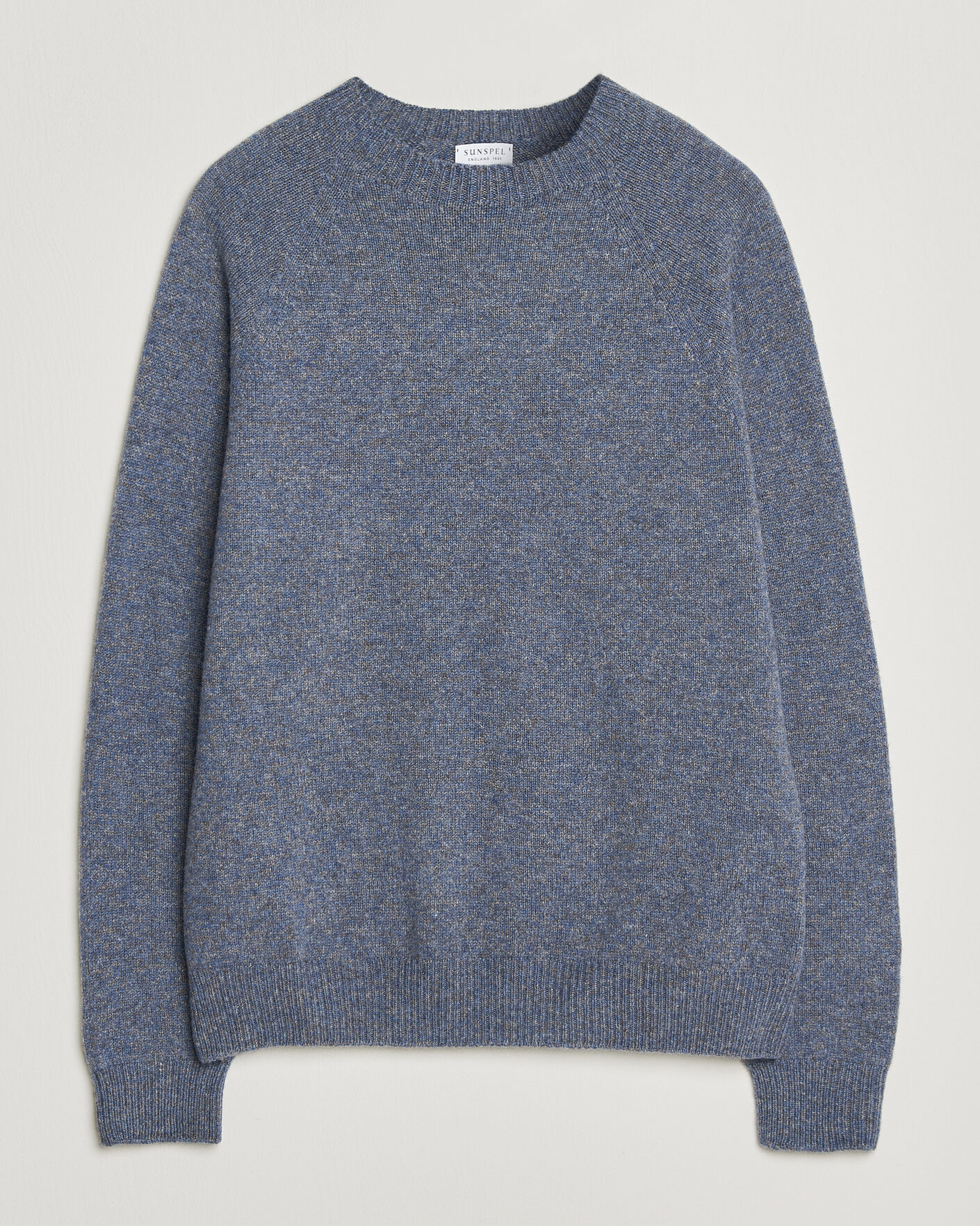 Homme | Pulls Et Tricots | Sunspel | Lambswool Crew Neck Denim Twist