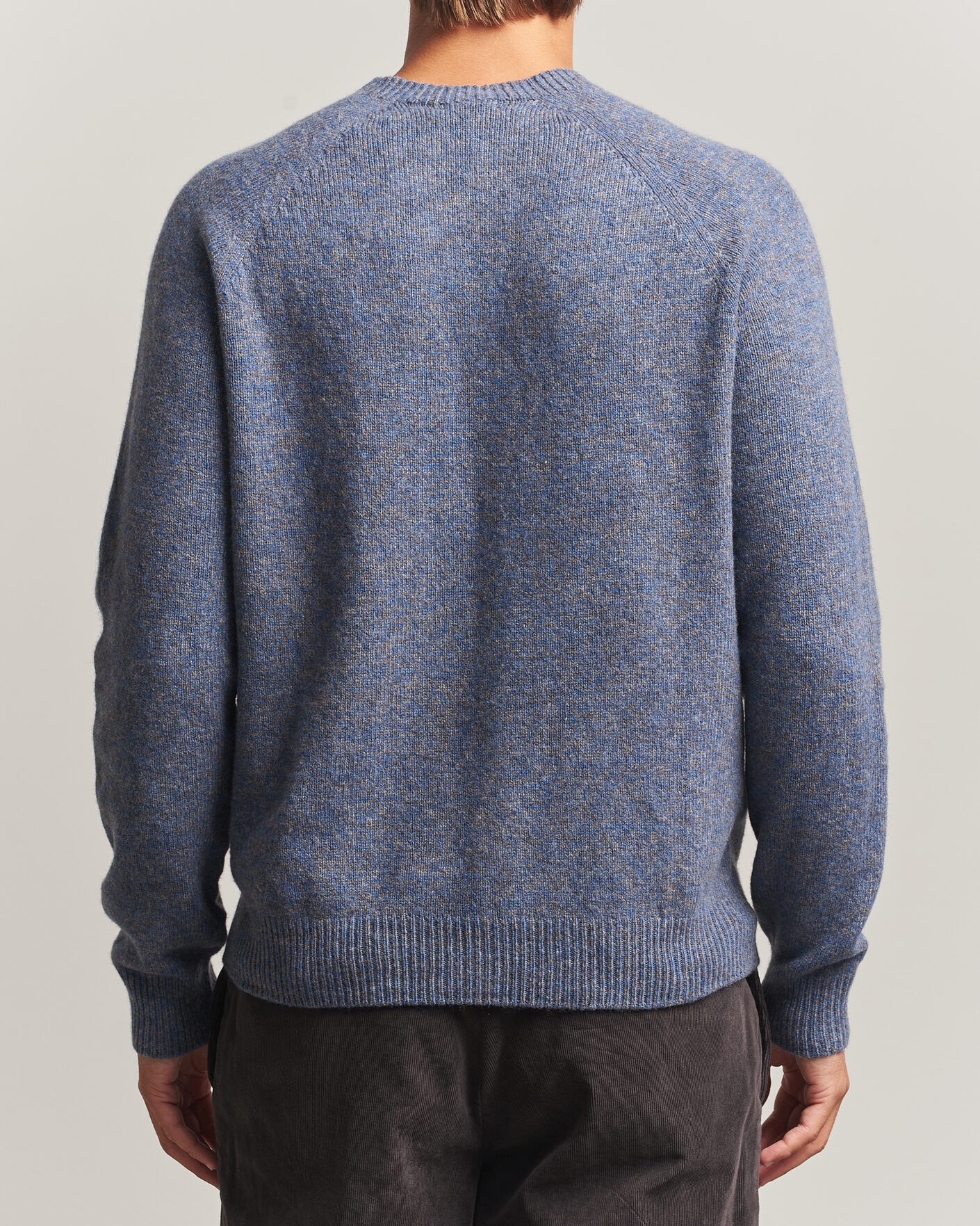 Homme | Pulls Et Tricots | Sunspel | Lambswool Crew Neck Denim Twist