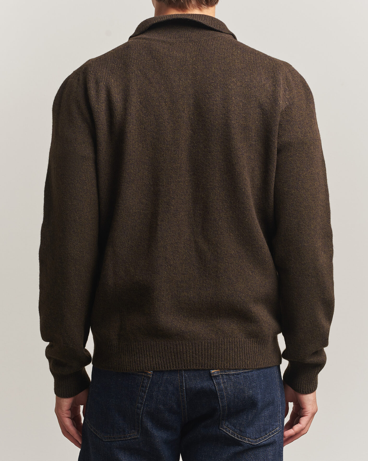 Homme | Pulls Et Tricots | Sunspel | Lambswool Poloshirt Loden Twist