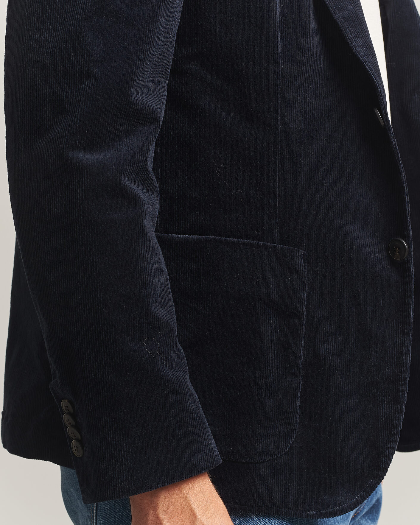 Homme | Blazers | Sunspel | Relaxed Corduroy Blazer Navy