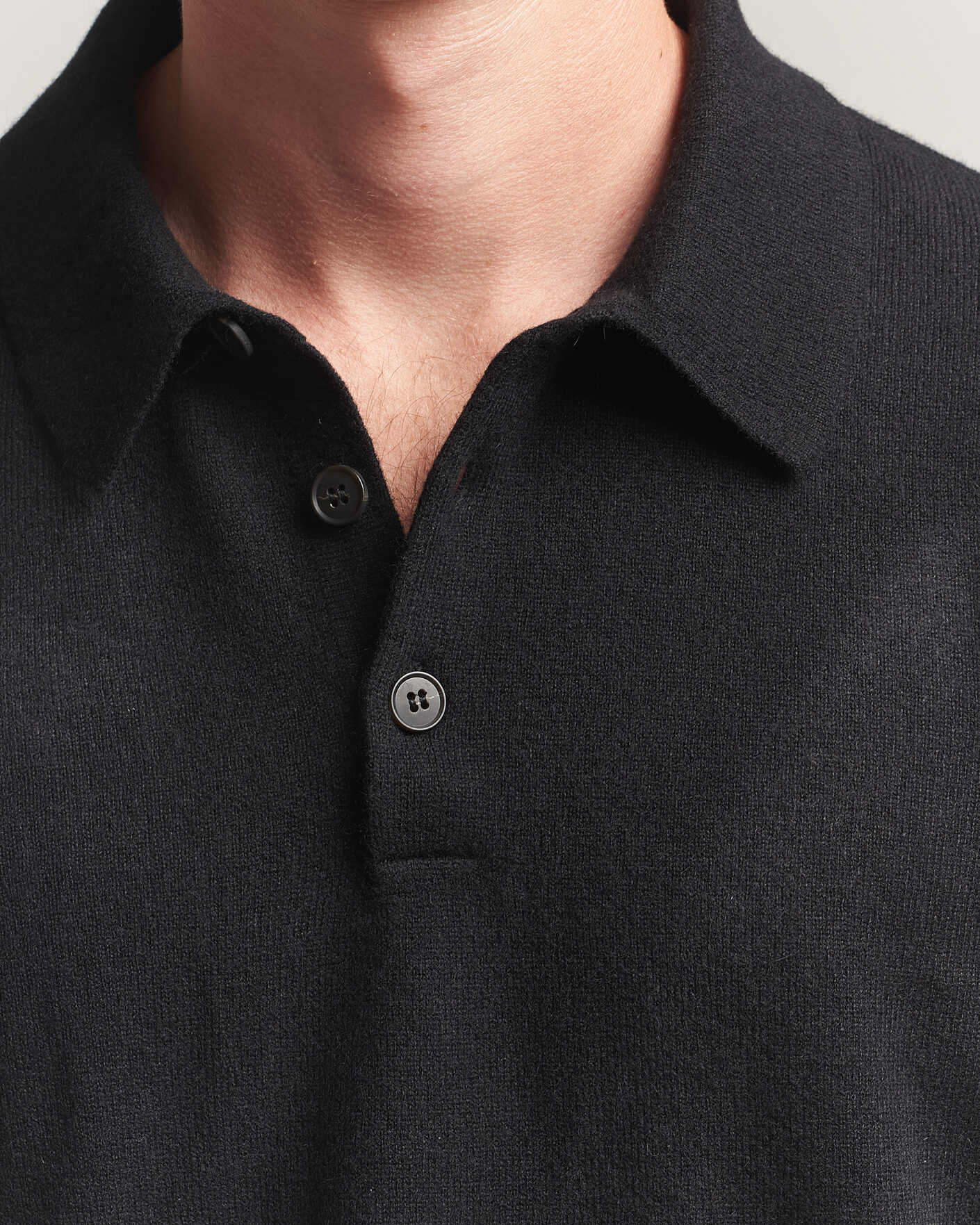 Homme | Pulls Et Tricots | Sunspel | Cashmere Polo Black