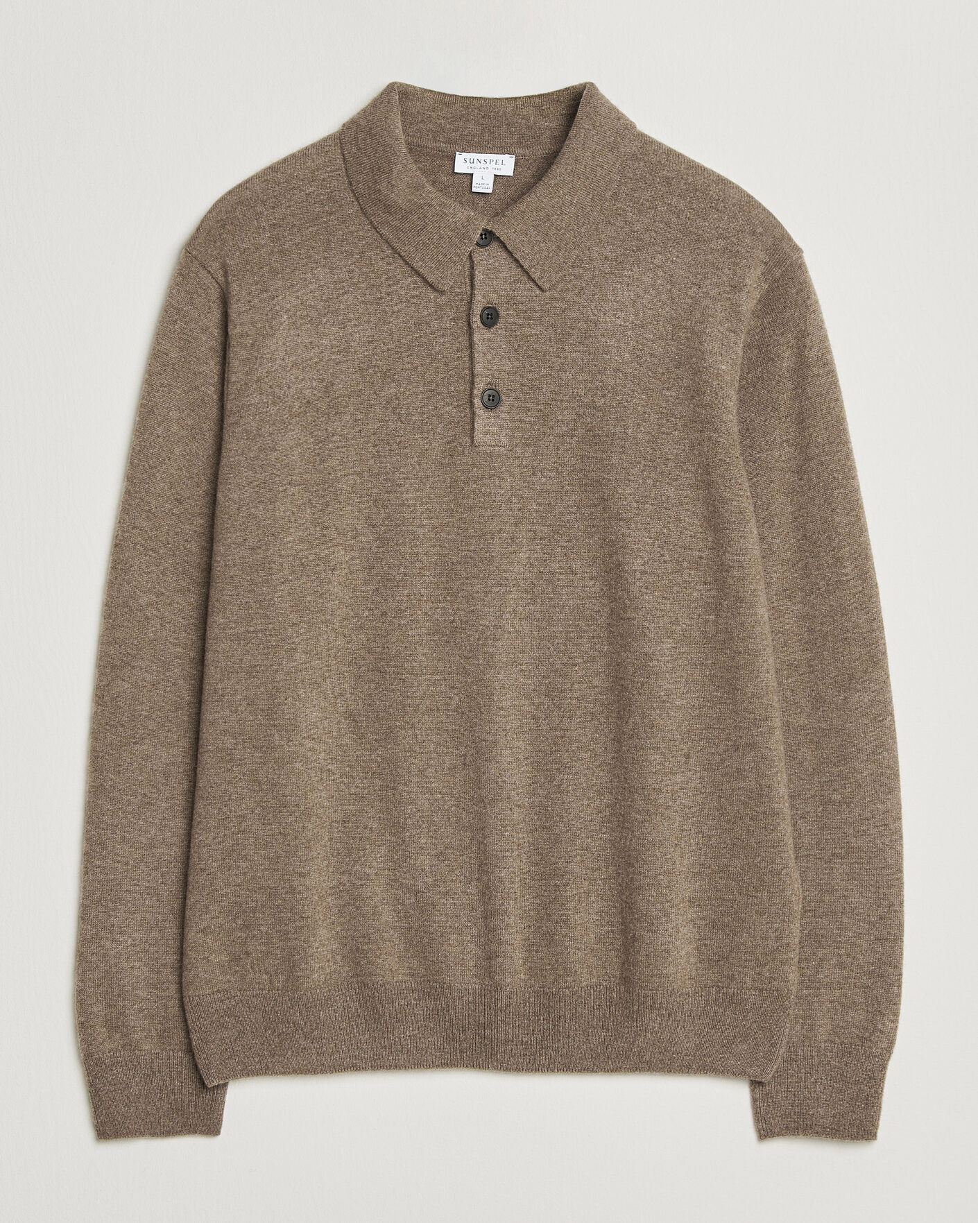 Homme | Pulls Et Tricots | Sunspel | Cashmere Polo Taupe