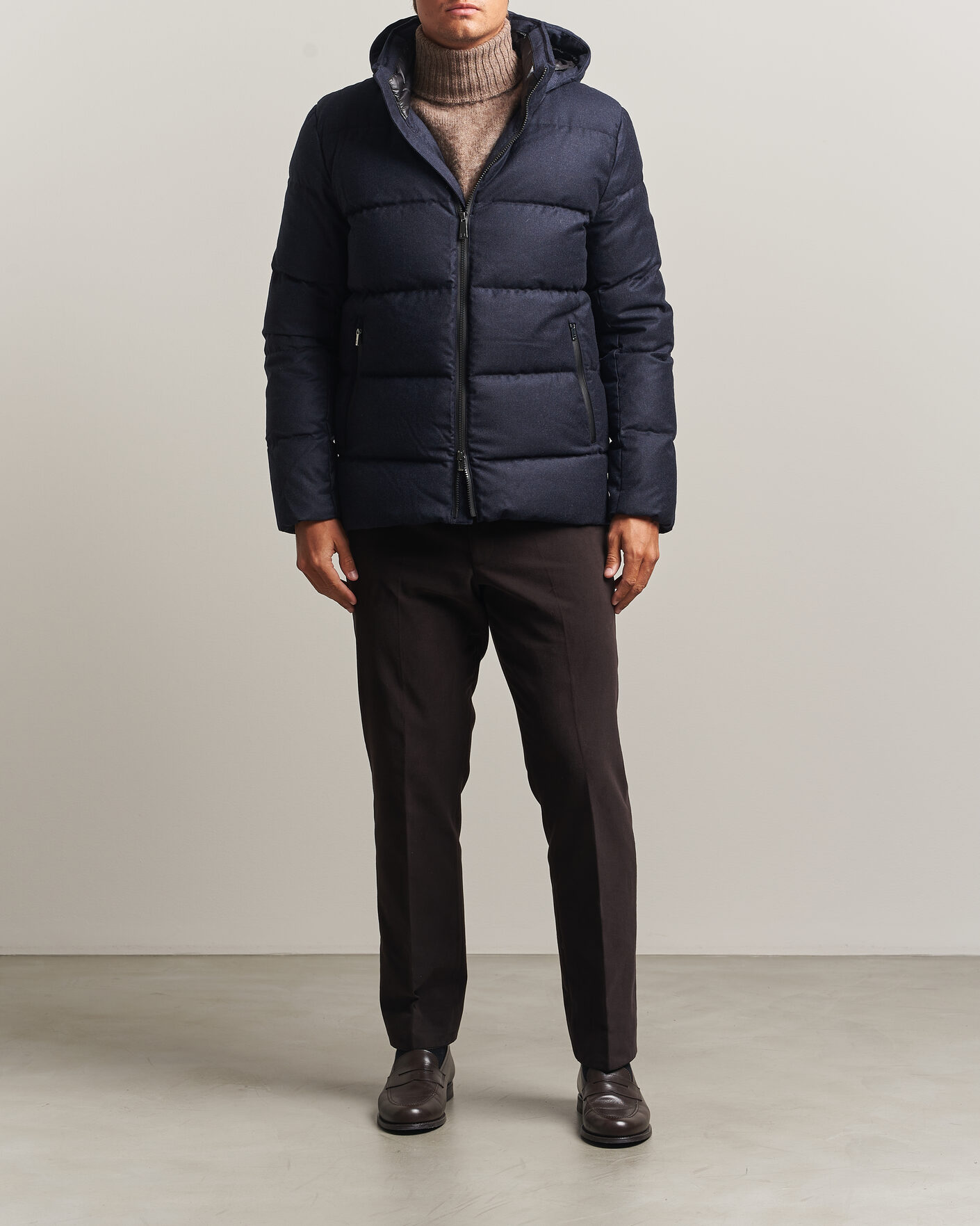 Homme | Manteaux Et Vestes | UBR | Concord Jacket Savile Navy Melange Wool