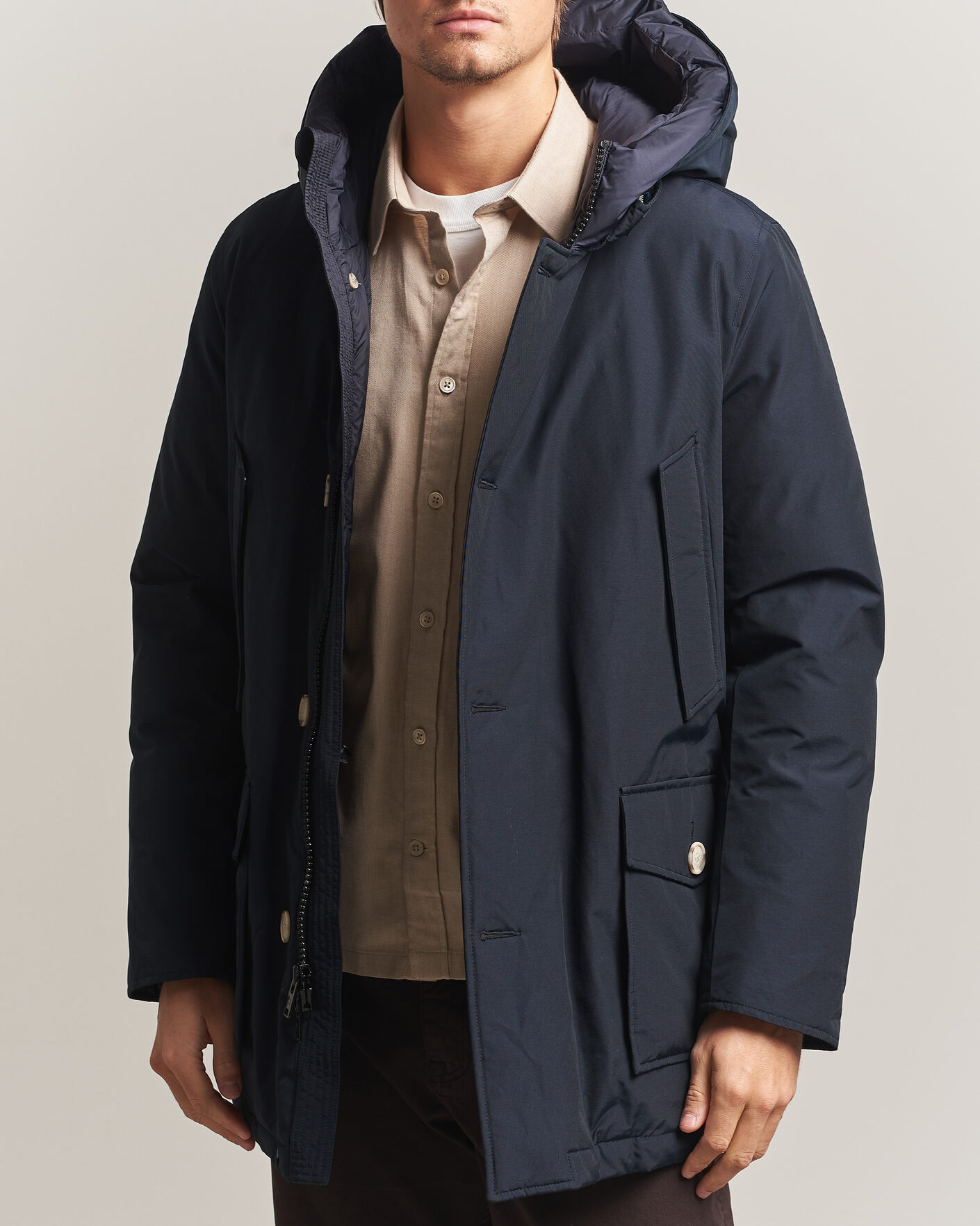 Homme | Manteaux Et Vestes | Woolrich | Arctic Parka No Fur Melton Blue