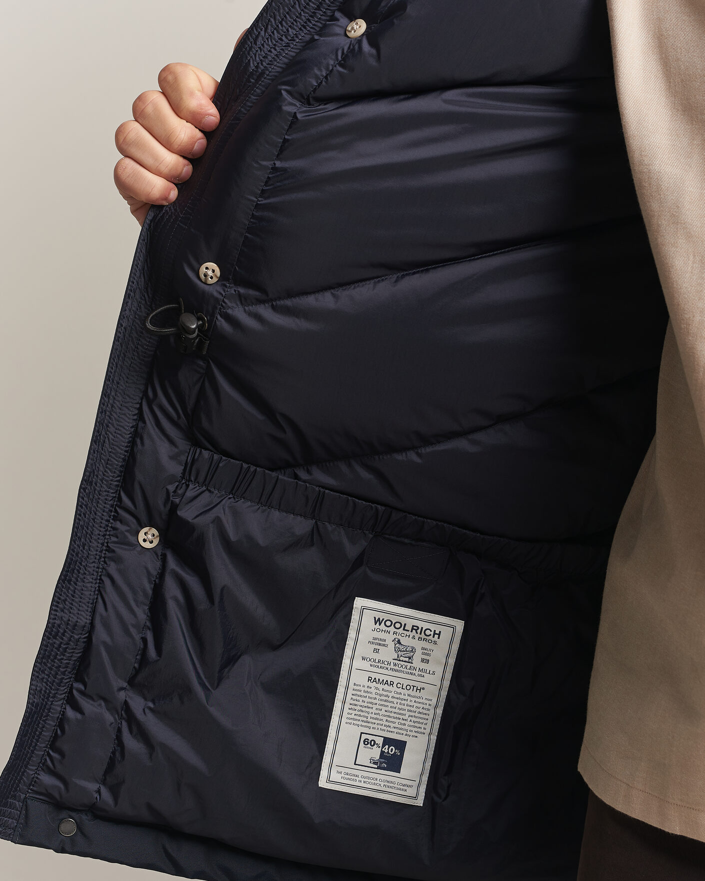Homme | Manteaux Et Vestes | Woolrich | Arctic Parka No Fur Melton Blue