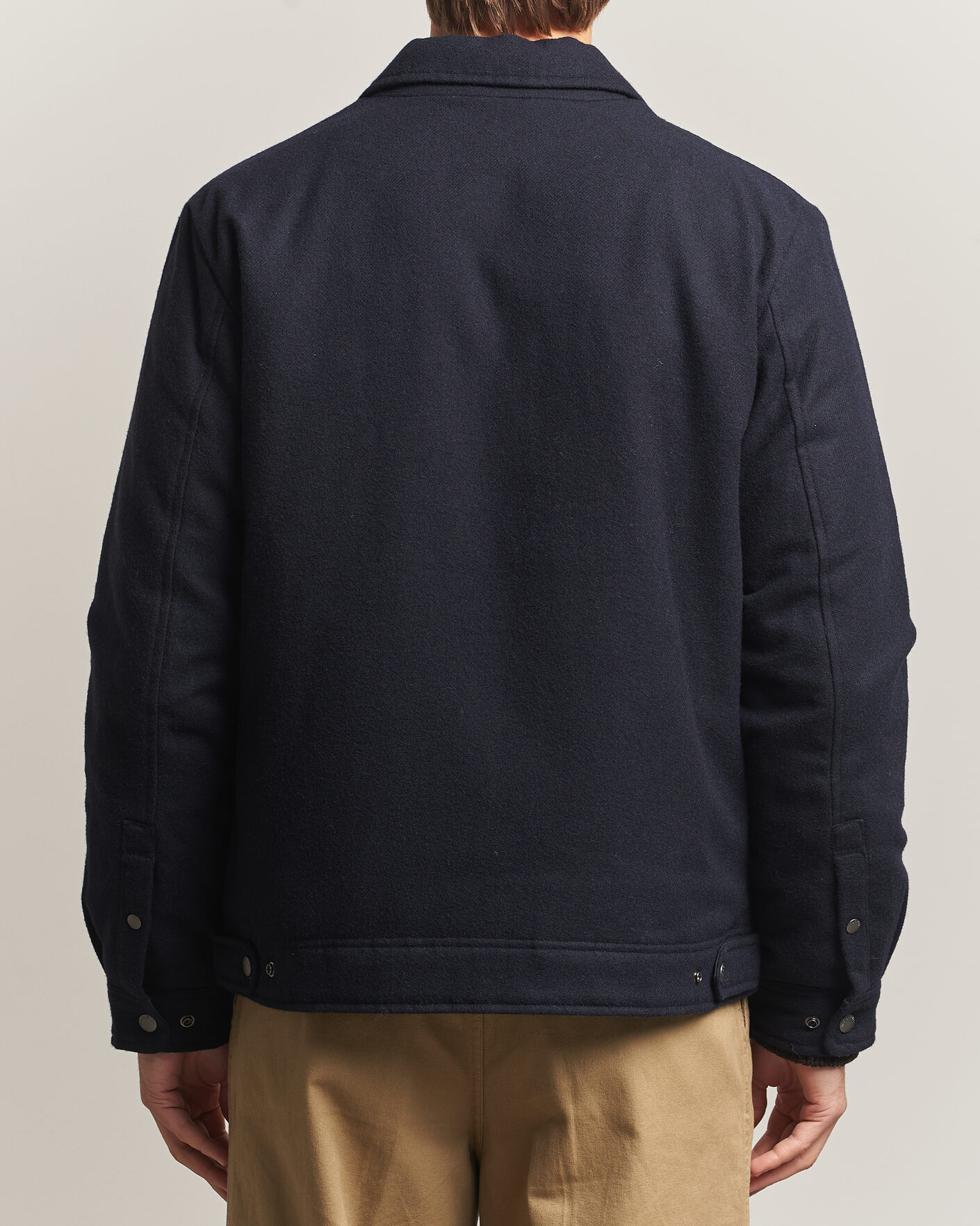 Homme | Manteaux Et Vestes | Woolrich | Wool Light Padded Keating Shirt Jacket Melton Blue