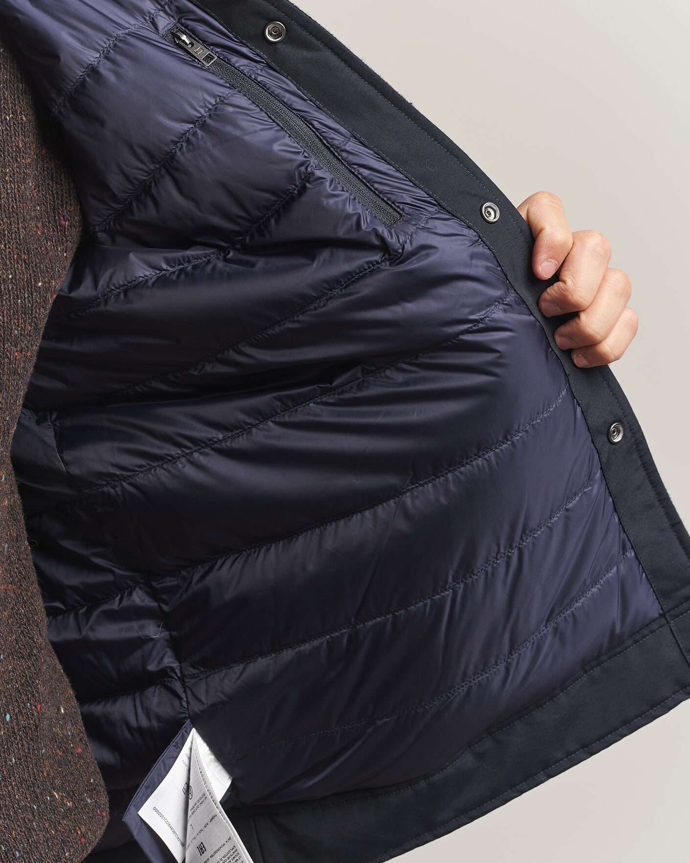Homme | Manteaux Et Vestes | Woolrich | Wool Light Padded Keating Shirt Jacket Melton Blue