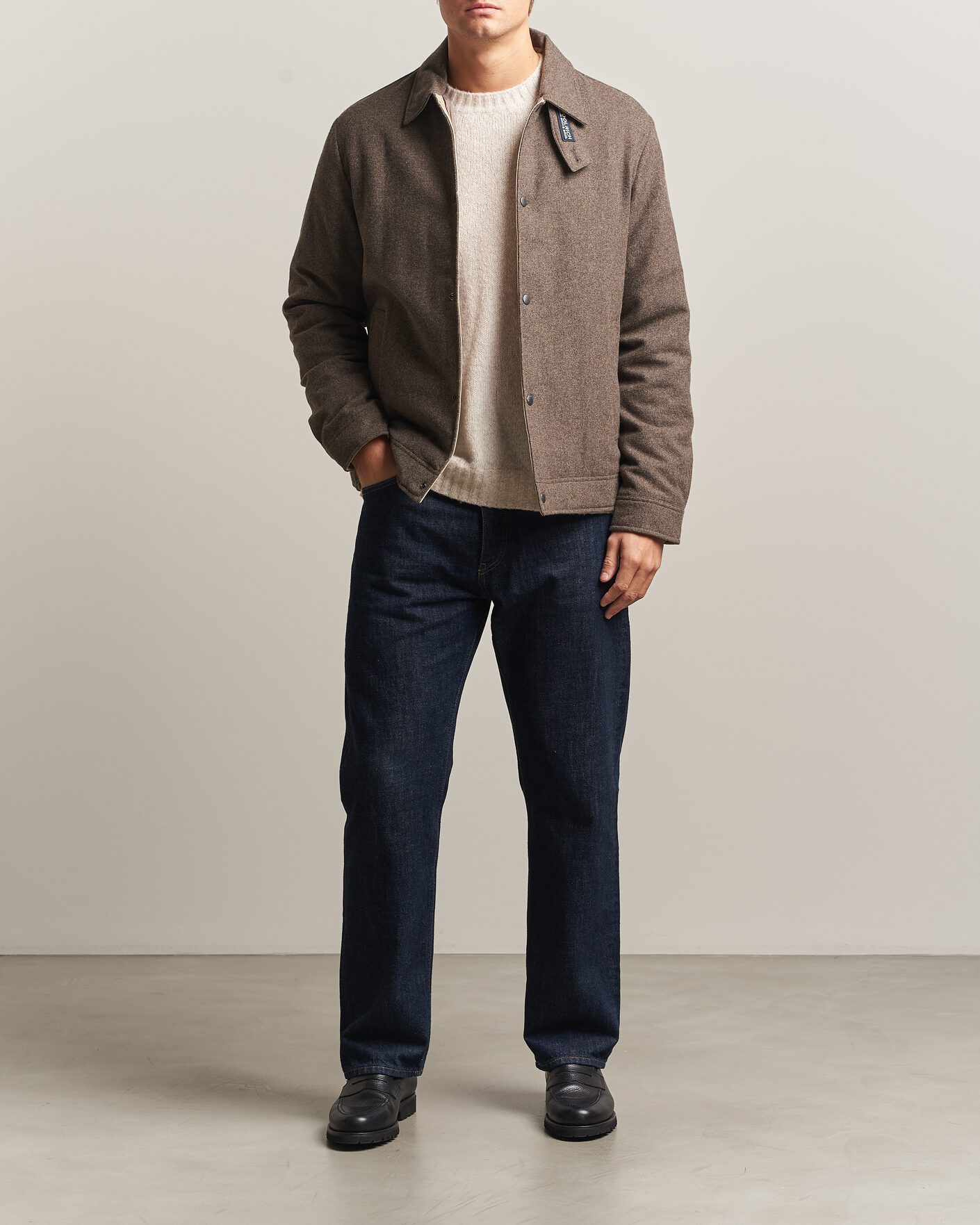 Homme | Manteaux Et Vestes | Woolrich | Wool Light Padded Keating Shirt Jacket Falcon