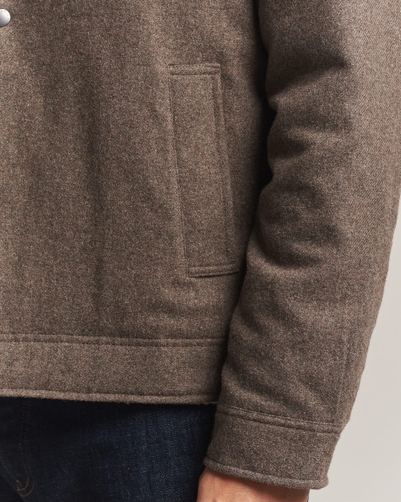 Homme | Manteaux Et Vestes | Woolrich | Wool Light Padded Keating Shirt Jacket Falcon