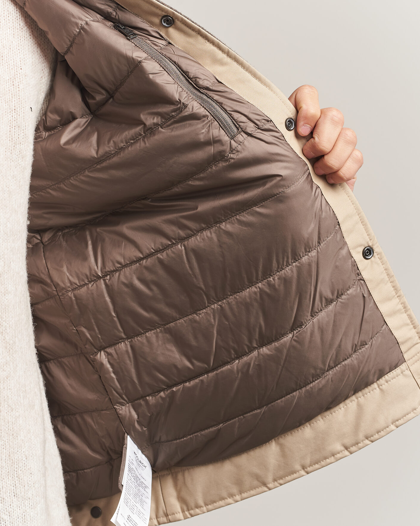 Homme | Manteaux Et Vestes | Woolrich | Wool Light Padded Keating Shirt Jacket Falcon
