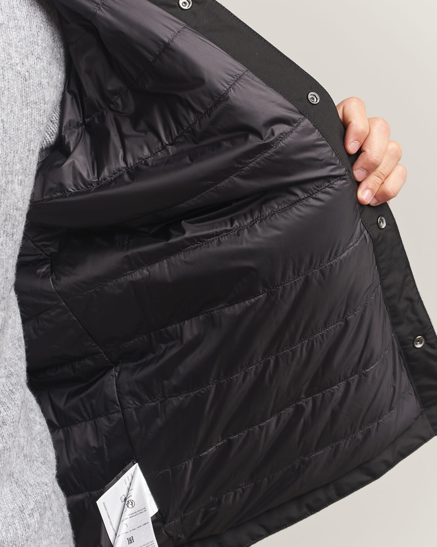 Homme | Manteaux Et Vestes | Woolrich | Alaskan Wool Light Padded Shirt Jacket Faded Black