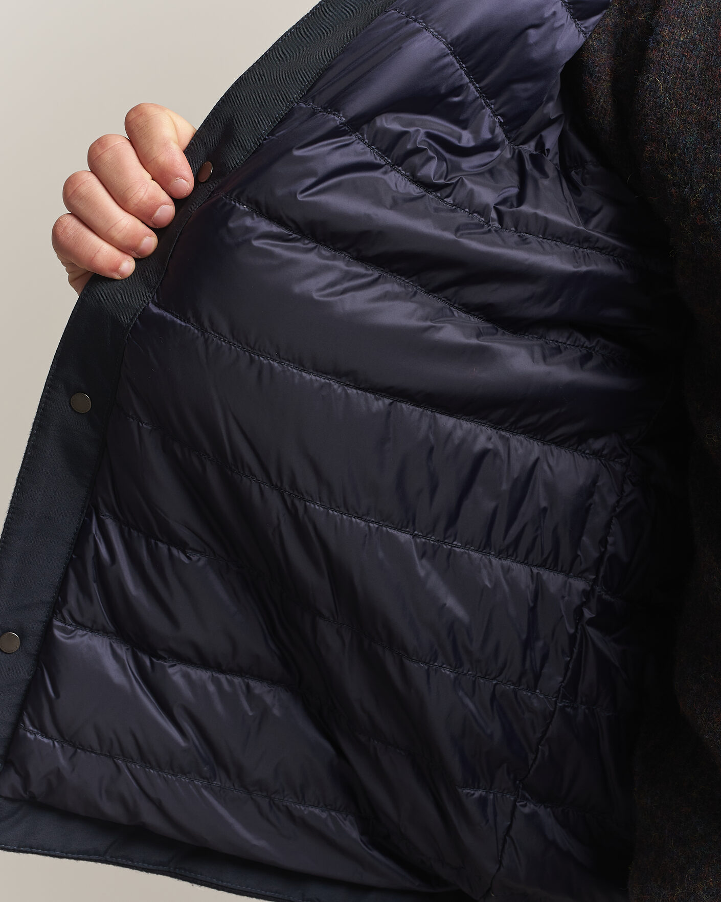 Homme | Manteaux Et Vestes | Woolrich | Alaskan Wool Light Padded Shirt Jacket Melton Blue