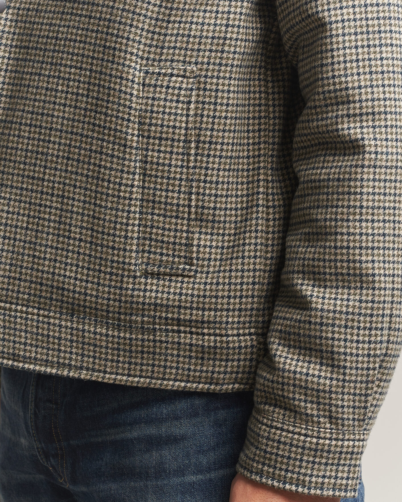 Homme | Manteaux Et Vestes | Woolrich | Wool Check Light Padded Keating Shirt Jacket Brown