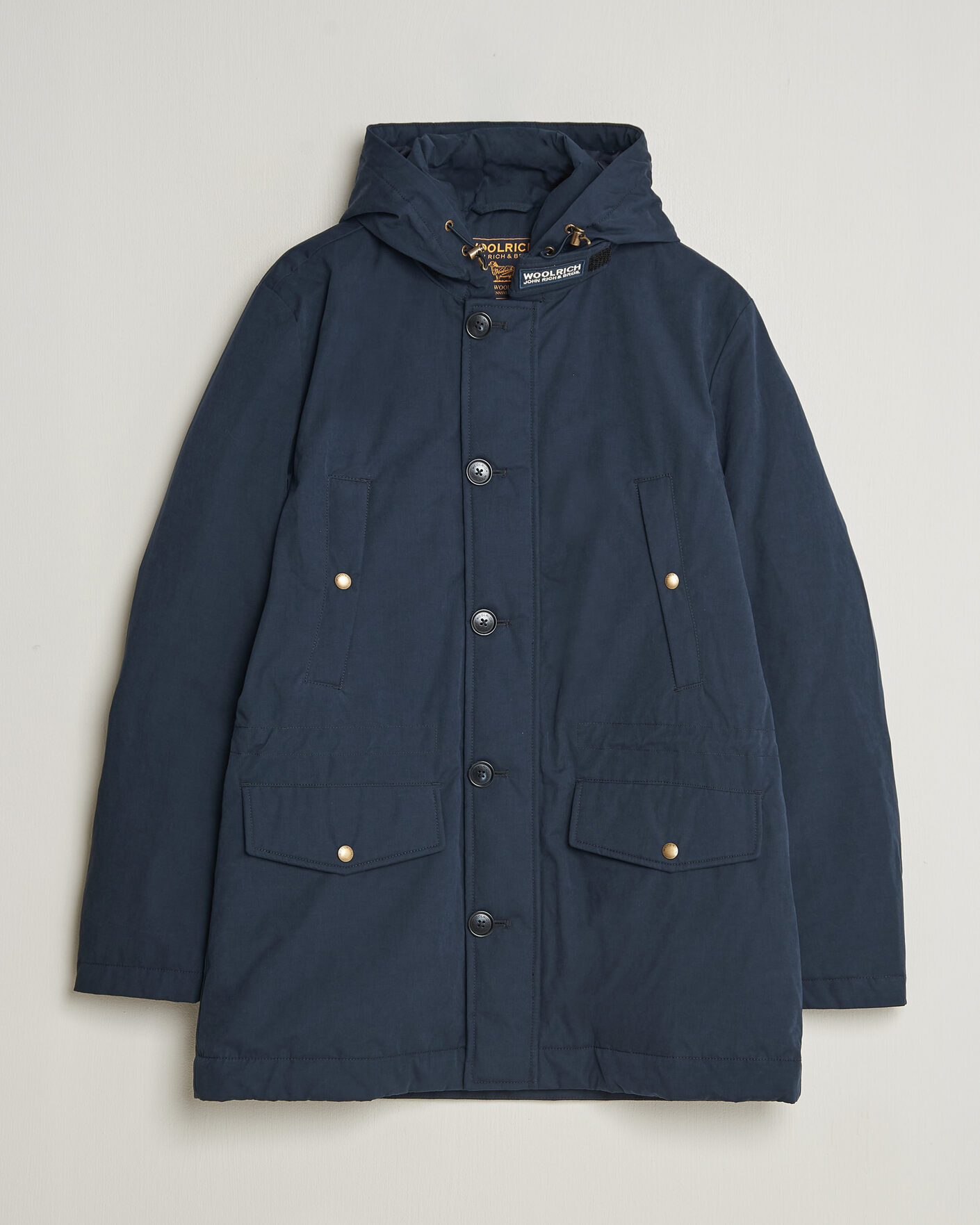 Homme | Manteaux Et Vestes | Woolrich | Mountain Cloth Parka Melton Blue
