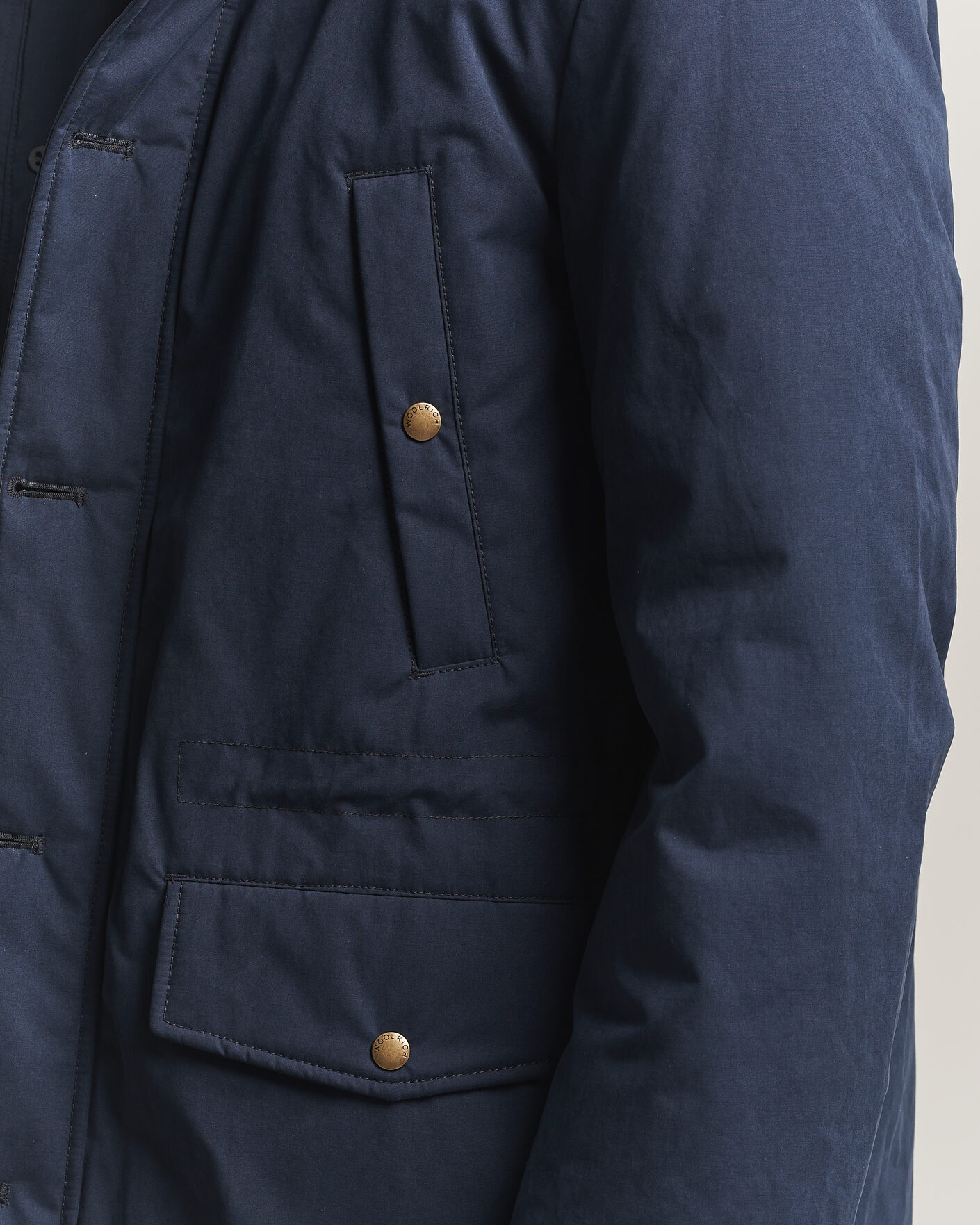 Homme | Manteaux Et Vestes | Woolrich | Mountain Cloth Parka Melton Blue
