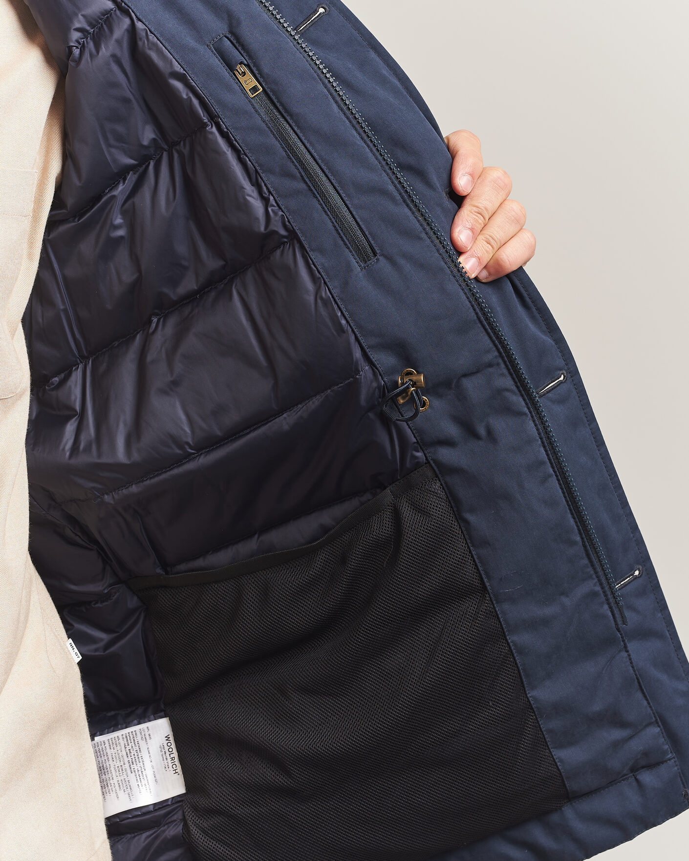 Homme | Manteaux Et Vestes | Woolrich | Mountain Cloth Parka Melton Blue