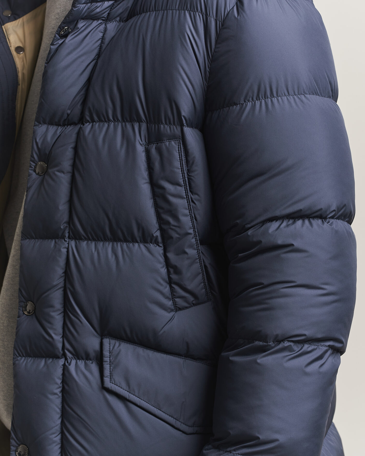 Homme | Manteaux Et Vestes | Woolrich | Cloud Davis Parka Melton Blue