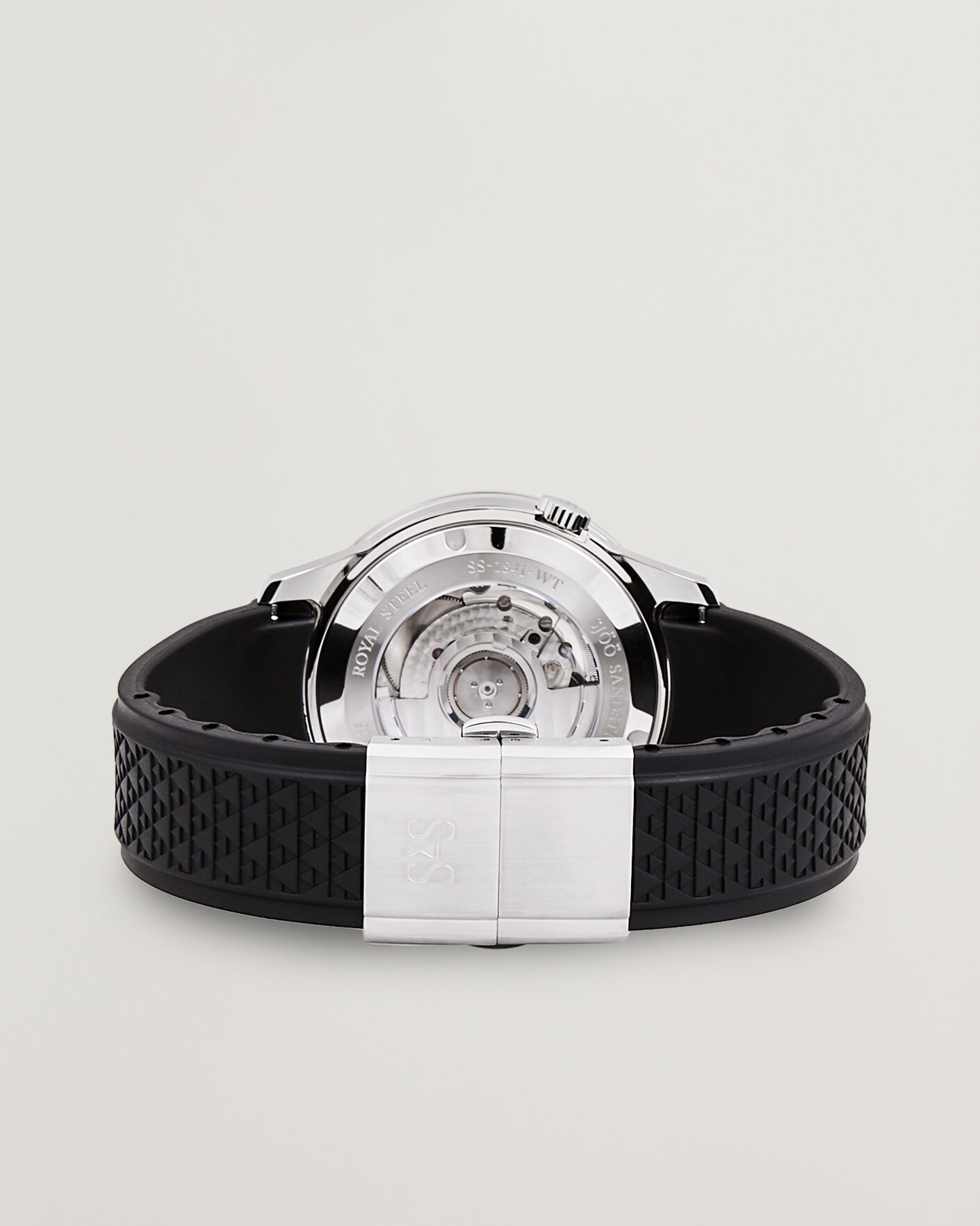 Homme | Sjöö Sandström Royal Steel Worldtimer 41mm Black Rubber White Dial | Sjöö Sandström | Royal Steel Worldtimer 41mm Black Rubber White Dial