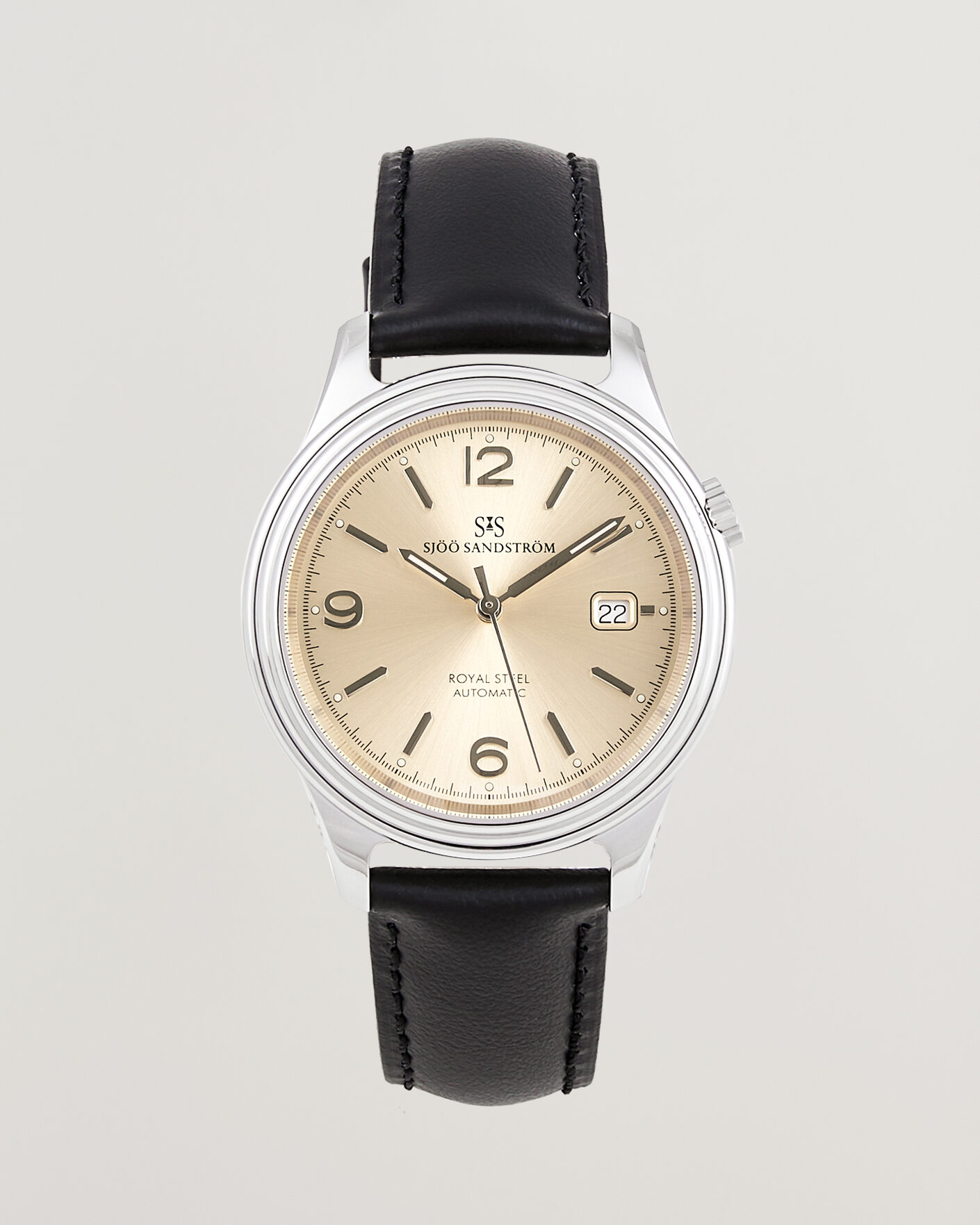 Homme | Sjöö Sandström Royal Steel 41mm Black Calf | Sjöö Sandström | Royal Steel 41mm Black Calf