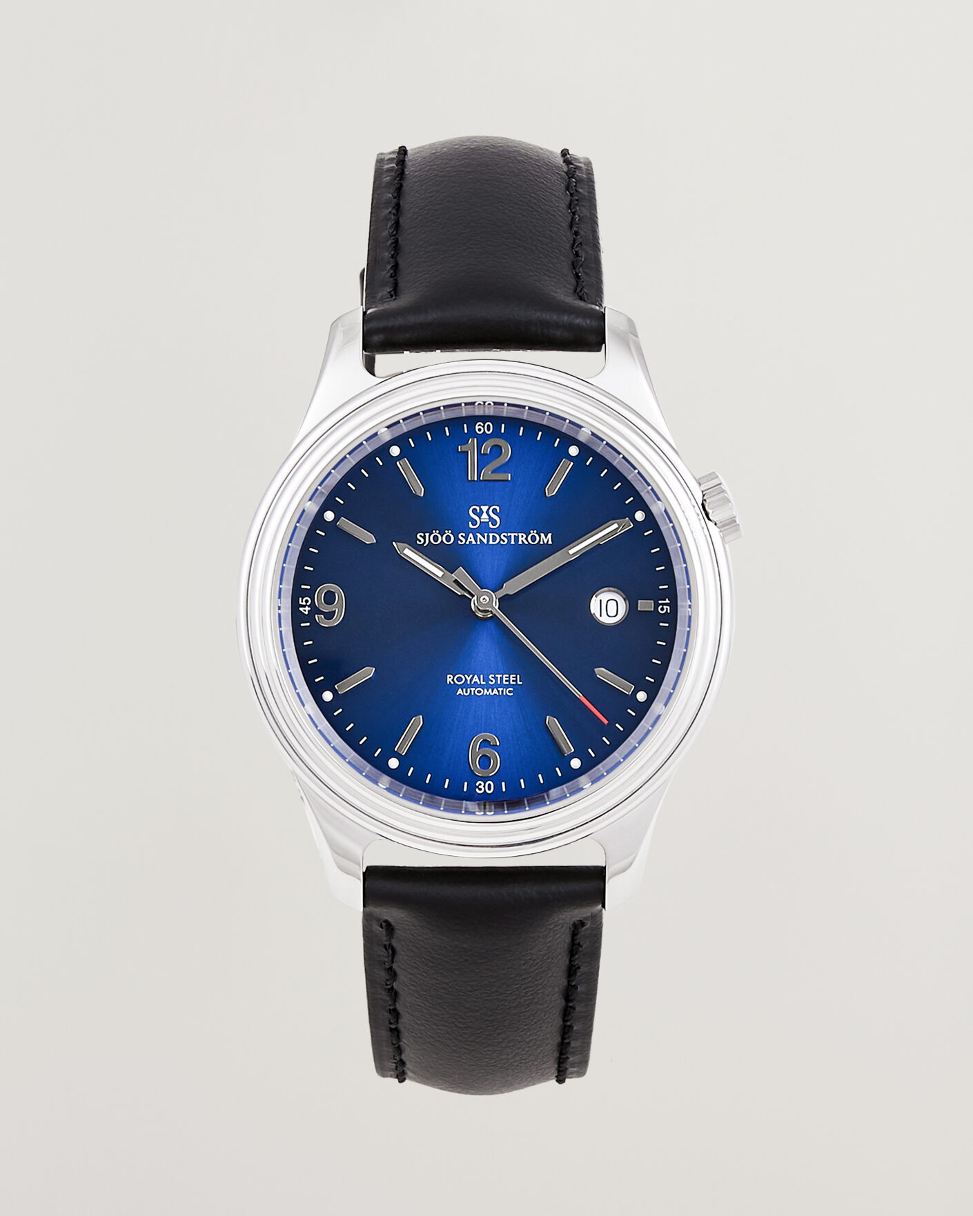 Homme | Sjöö Sandström Royal Steel 41mm Black Calf Blue Dial | Sjöö Sandström | Royal Steel 41mm Black Calf Blue Dial
