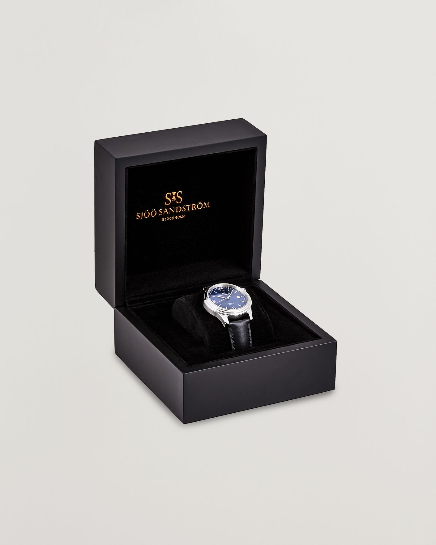 Homme | Sjöö Sandström Royal Steel 41mm Black Calf Blue Dial | Sjöö Sandström | Royal Steel 41mm Black Calf Blue Dial